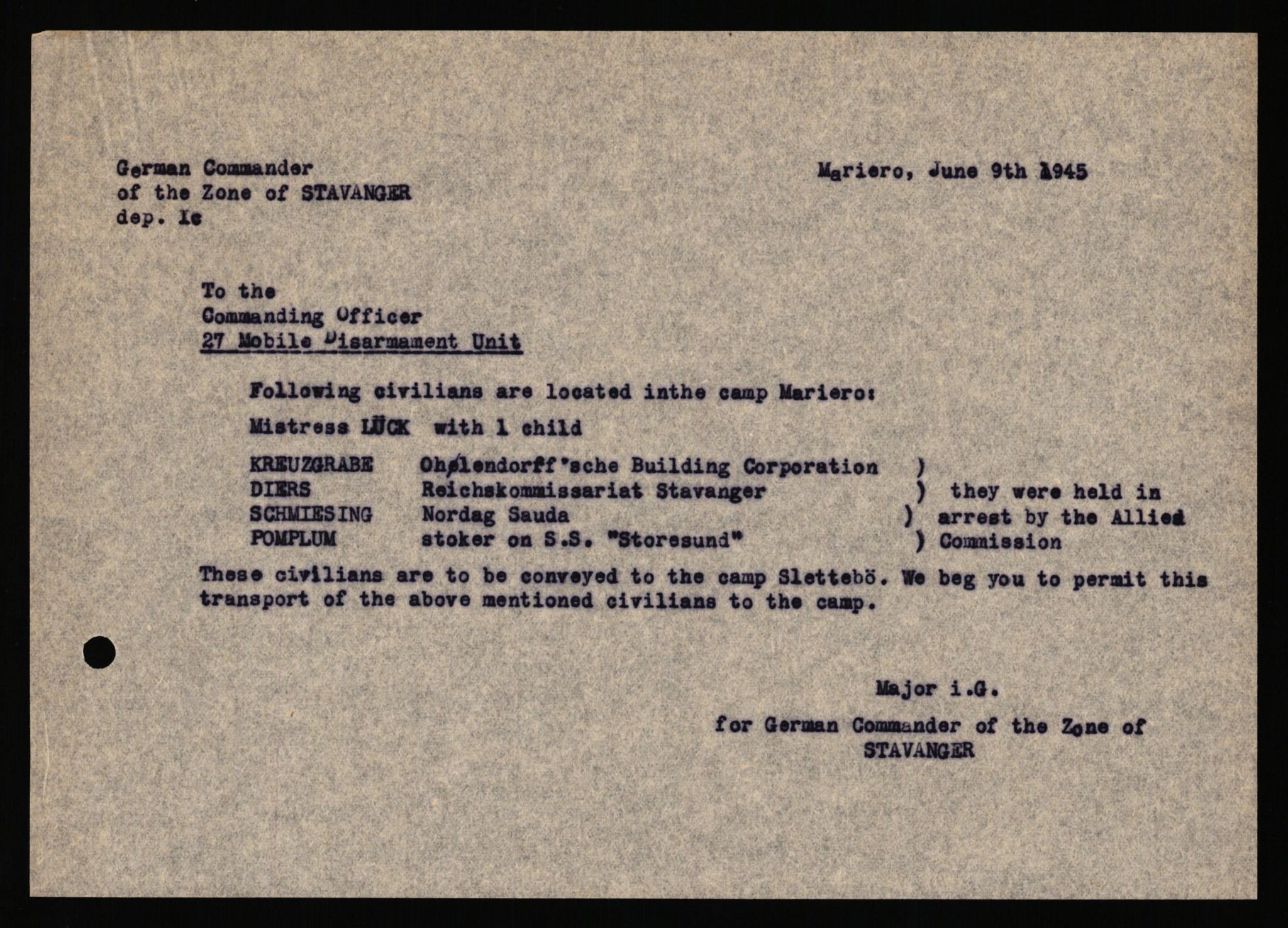 Deutscher Oberbefehlshaber Norwegen (DOBN), AV/RA-RAFA-2197/D/Dl/L0119: DB Zone Stavanger Abt. Ic, 1945, p. 449