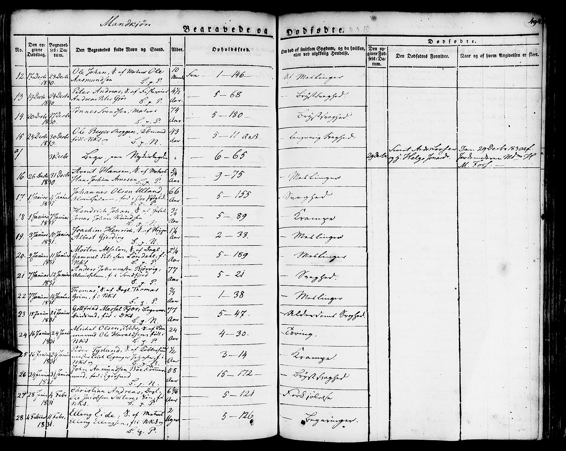 Nykirken Sokneprestembete, SAB/A-77101/H/Haa/L0012: Parish register (official) no. A 12, 1821-1844, p. 494