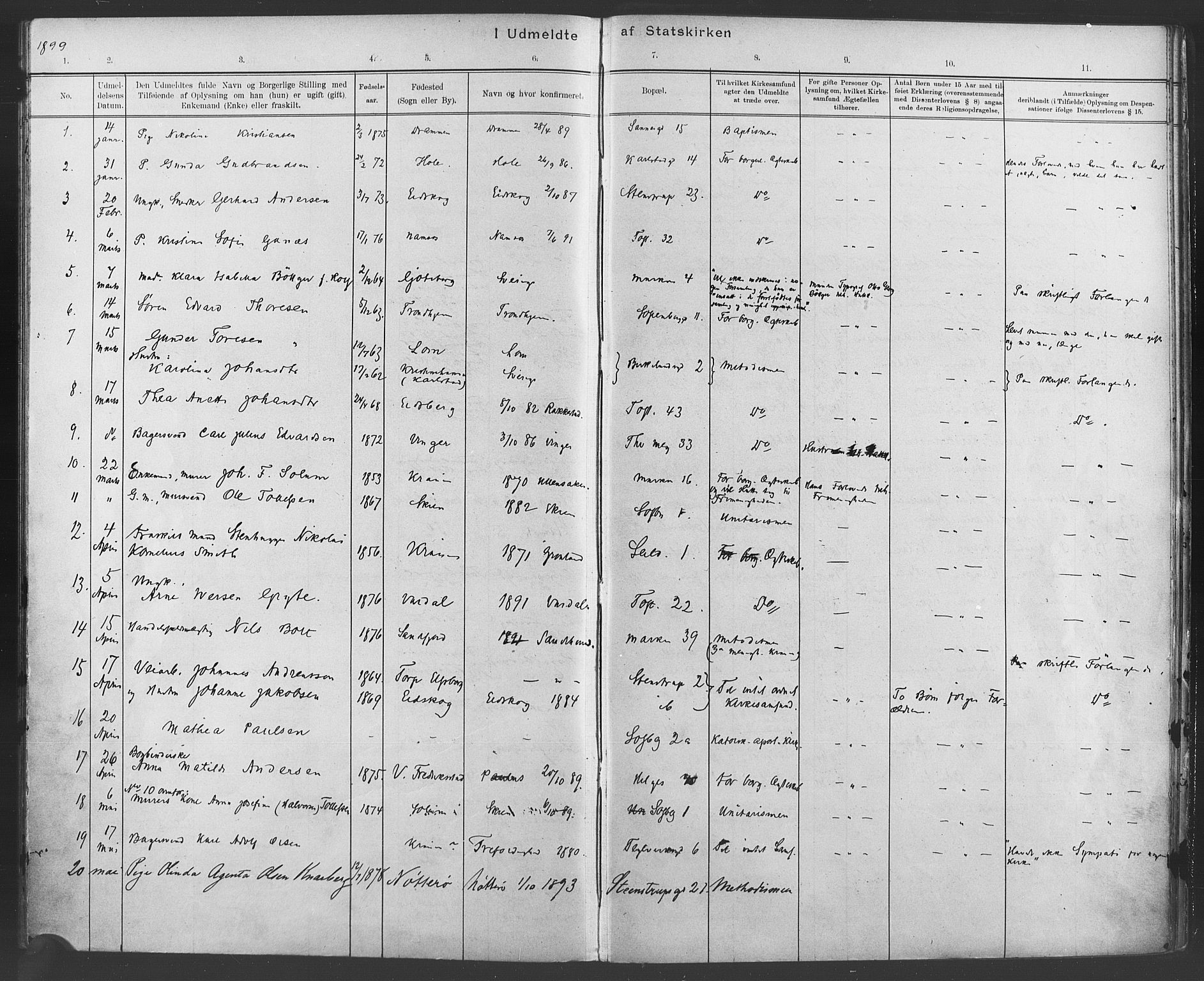 Paulus prestekontor Kirkebøker, AV/SAO-A-10871/F/Fa/L0007: Parish register (official) no. 7, 1897-1915