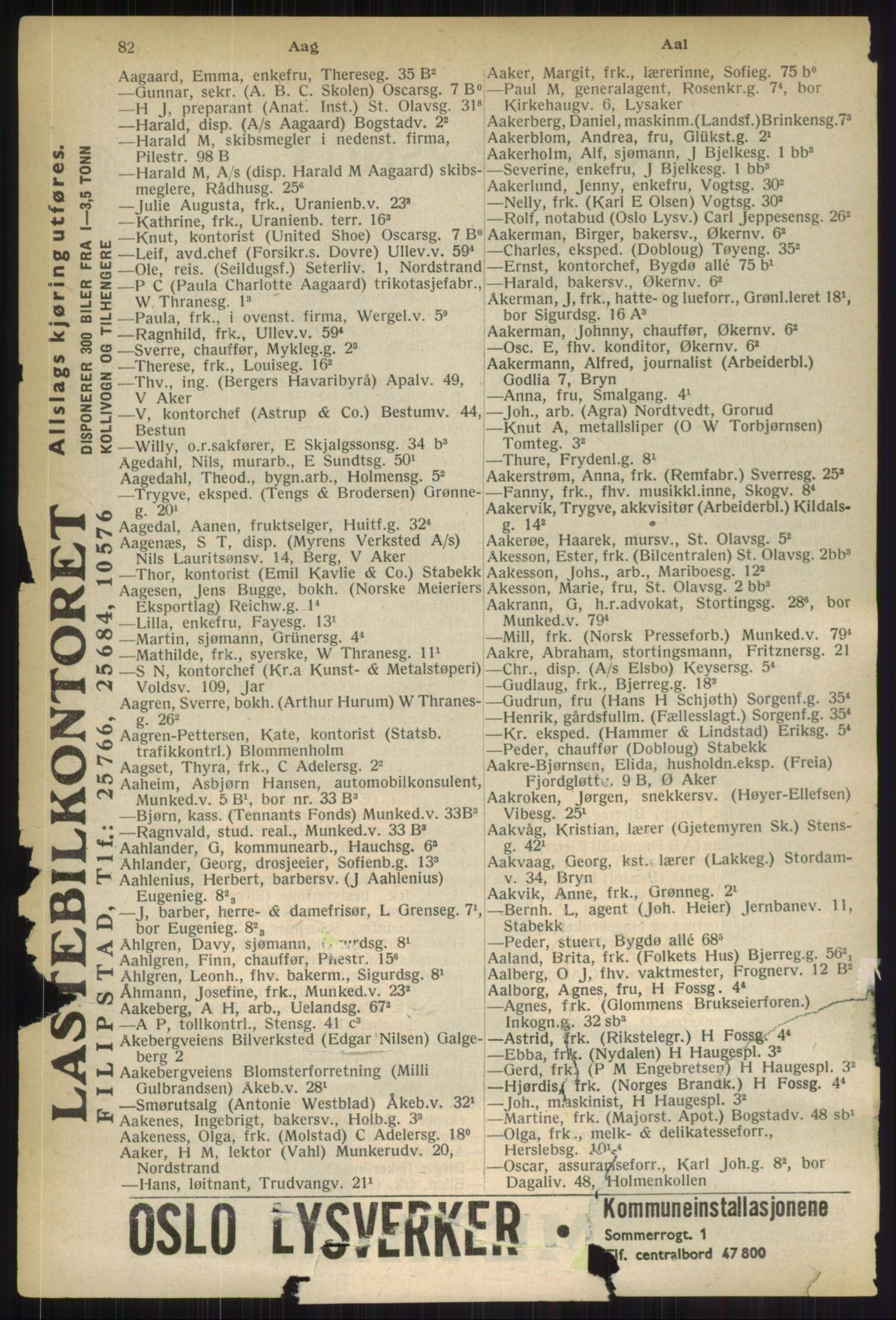 Kristiania/Oslo adressebok, PUBL/-, 1936, p. 82