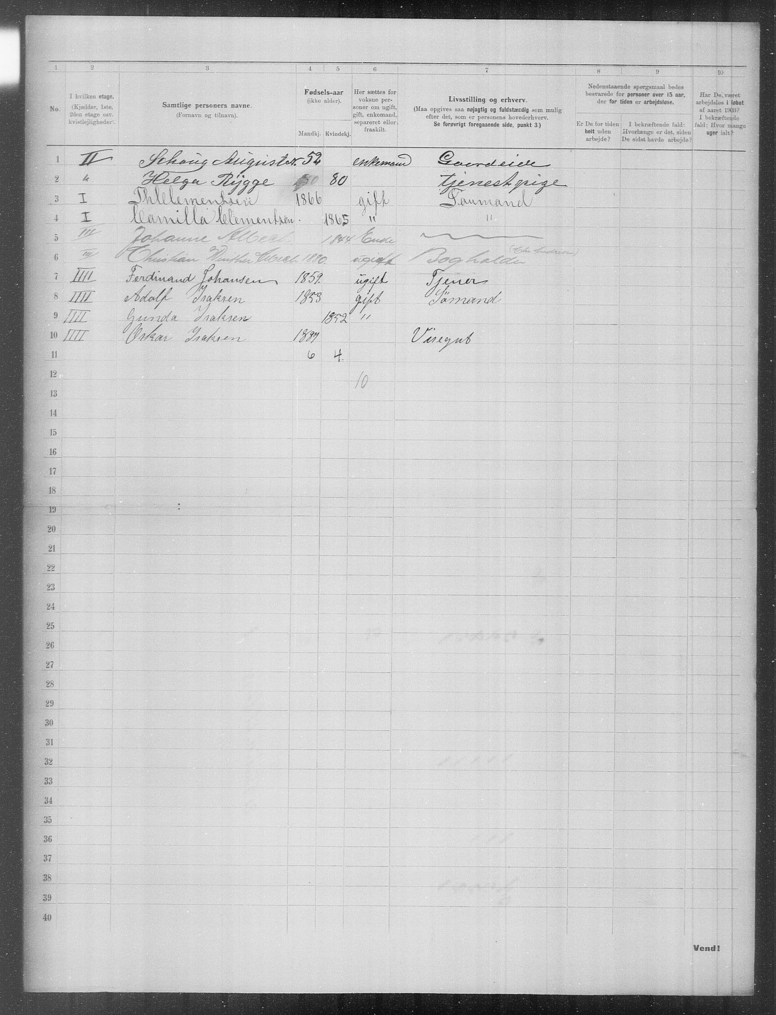 OBA, Municipal Census 1903 for Kristiania, 1903, p. 15397