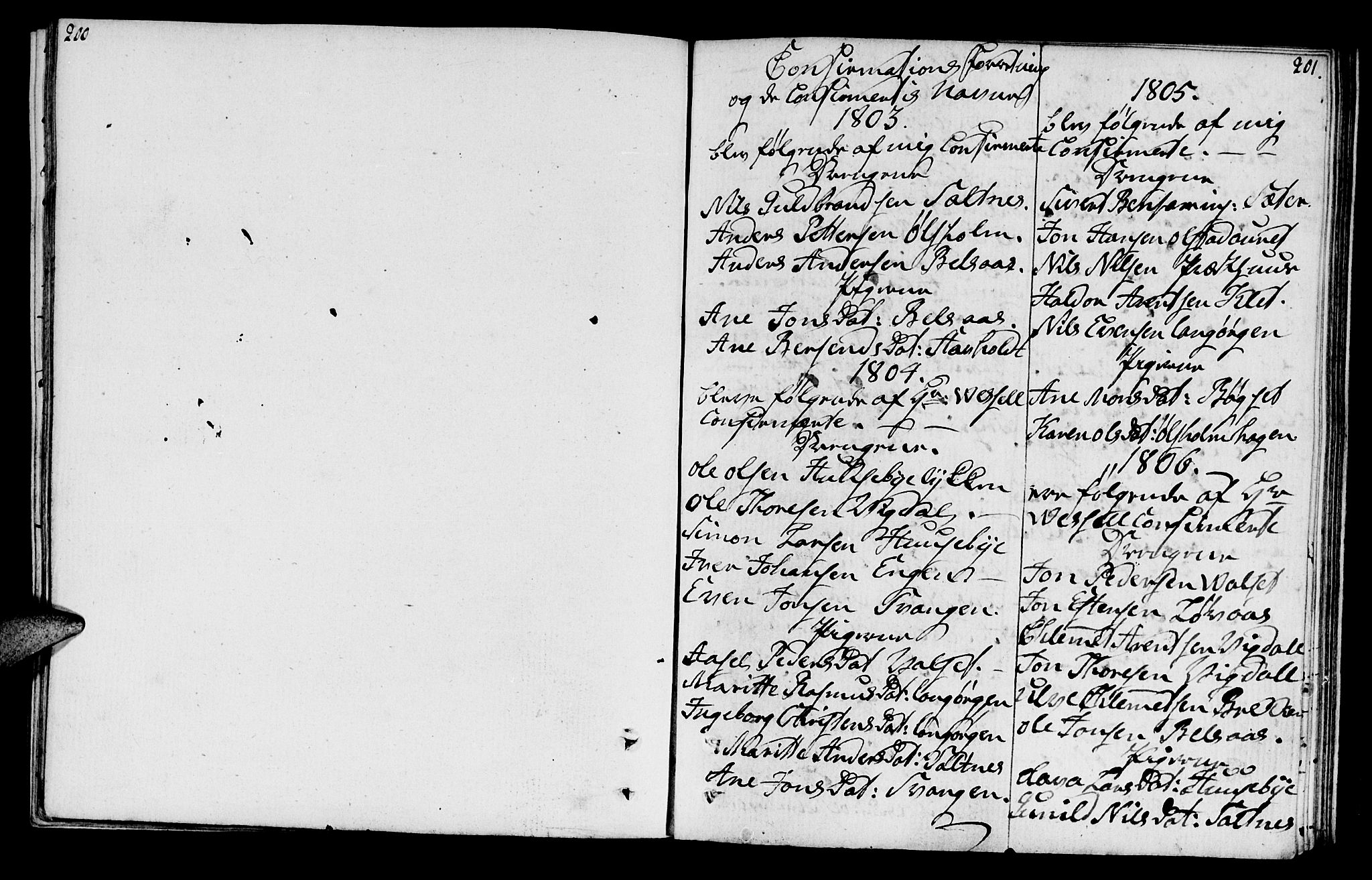 Ministerialprotokoller, klokkerbøker og fødselsregistre - Sør-Trøndelag, SAT/A-1456/666/L0785: Parish register (official) no. 666A03, 1803-1816, p. 200-201