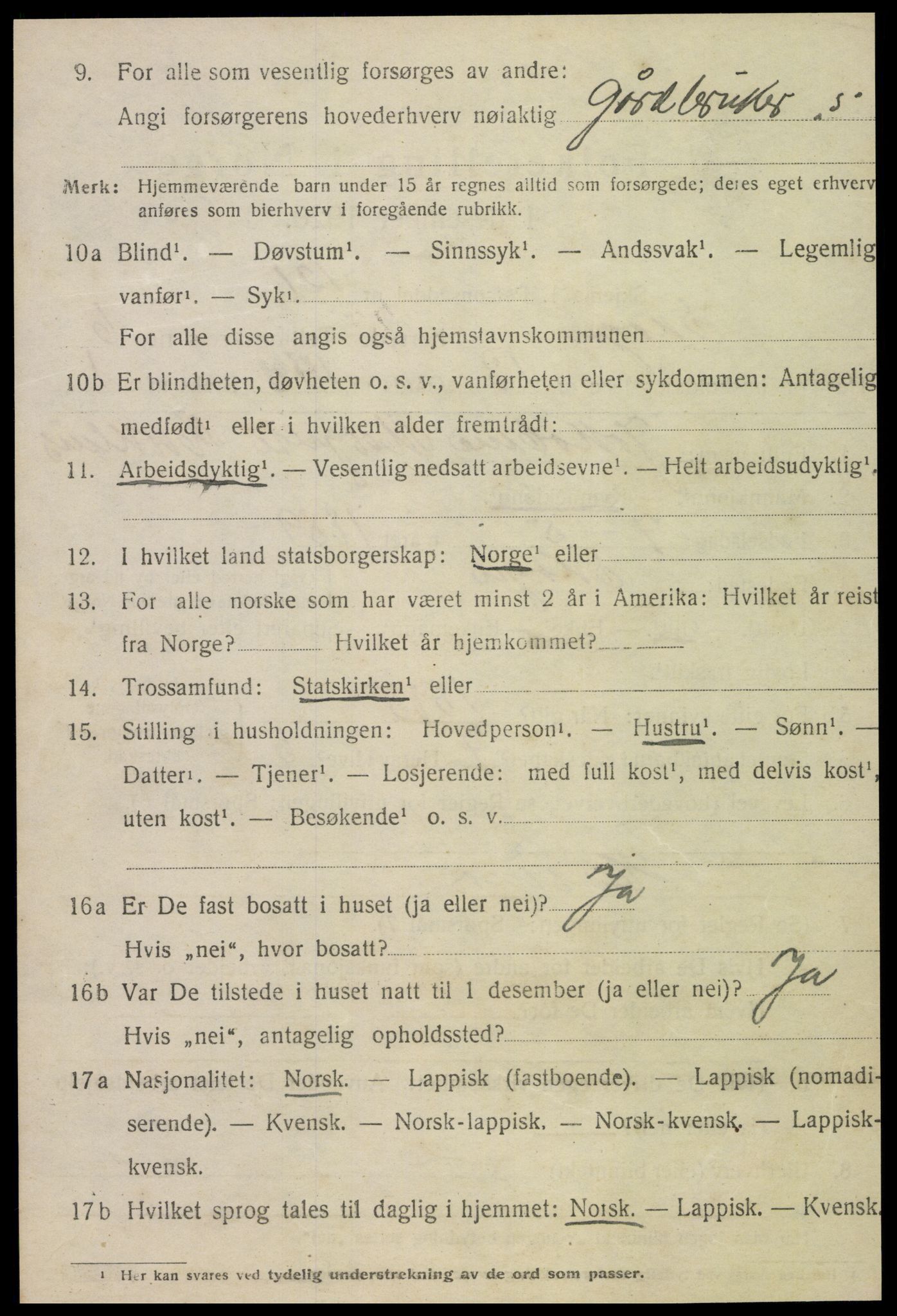 SAT, 1920 census for Skogn, 1920, p. 7646