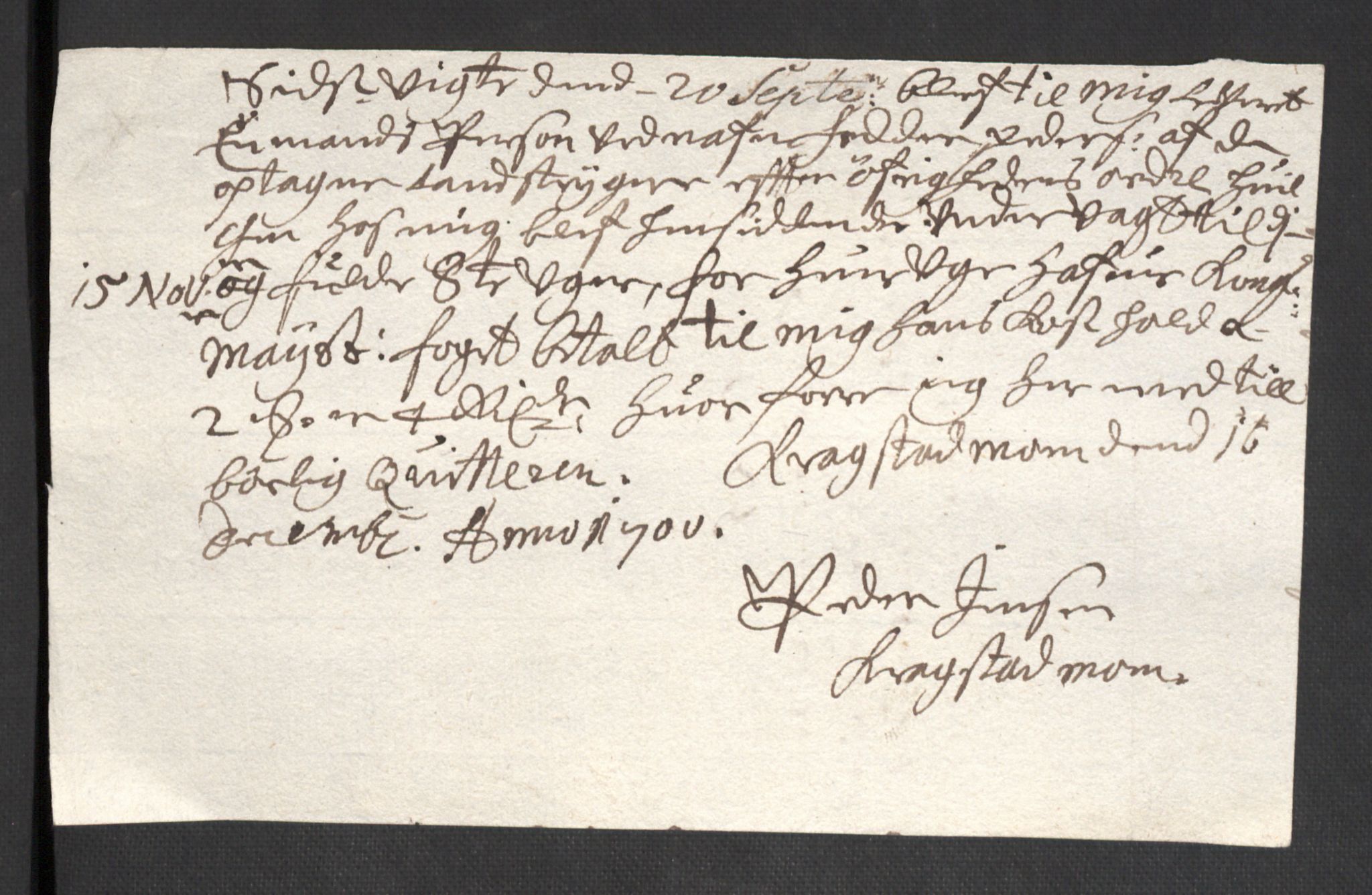 Rentekammeret inntil 1814, Reviderte regnskaper, Fogderegnskap, AV/RA-EA-4092/R43/L2548: Fogderegnskap Lista og Mandal, 1700, p. 218