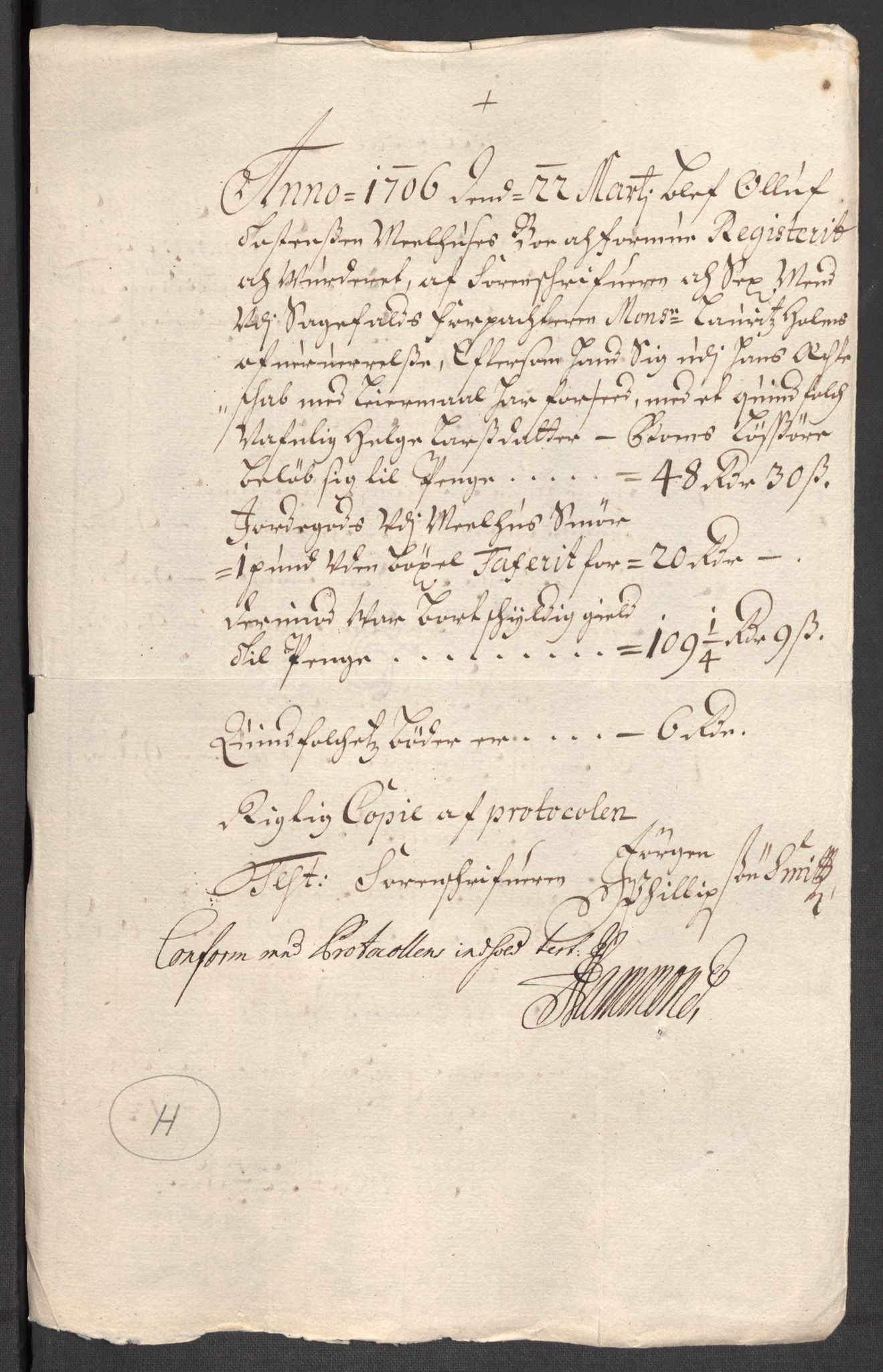 Rentekammeret inntil 1814, Reviderte regnskaper, Fogderegnskap, AV/RA-EA-4092/R47/L2861: Fogderegnskap Ryfylke, 1706-1709, p. 42