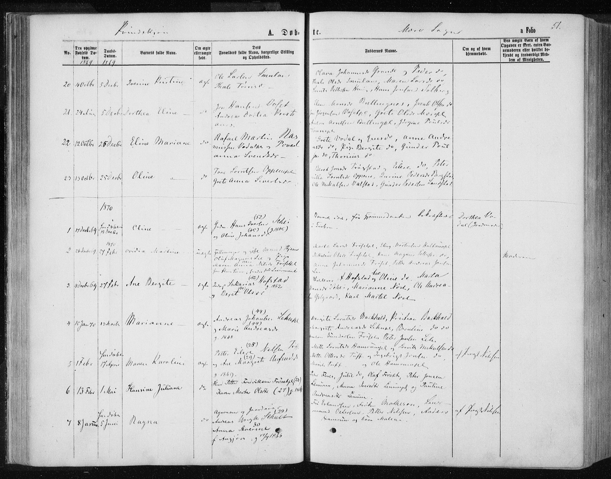 Ministerialprotokoller, klokkerbøker og fødselsregistre - Nord-Trøndelag, SAT/A-1458/735/L0345: Parish register (official) no. 735A08 /1, 1863-1872, p. 51