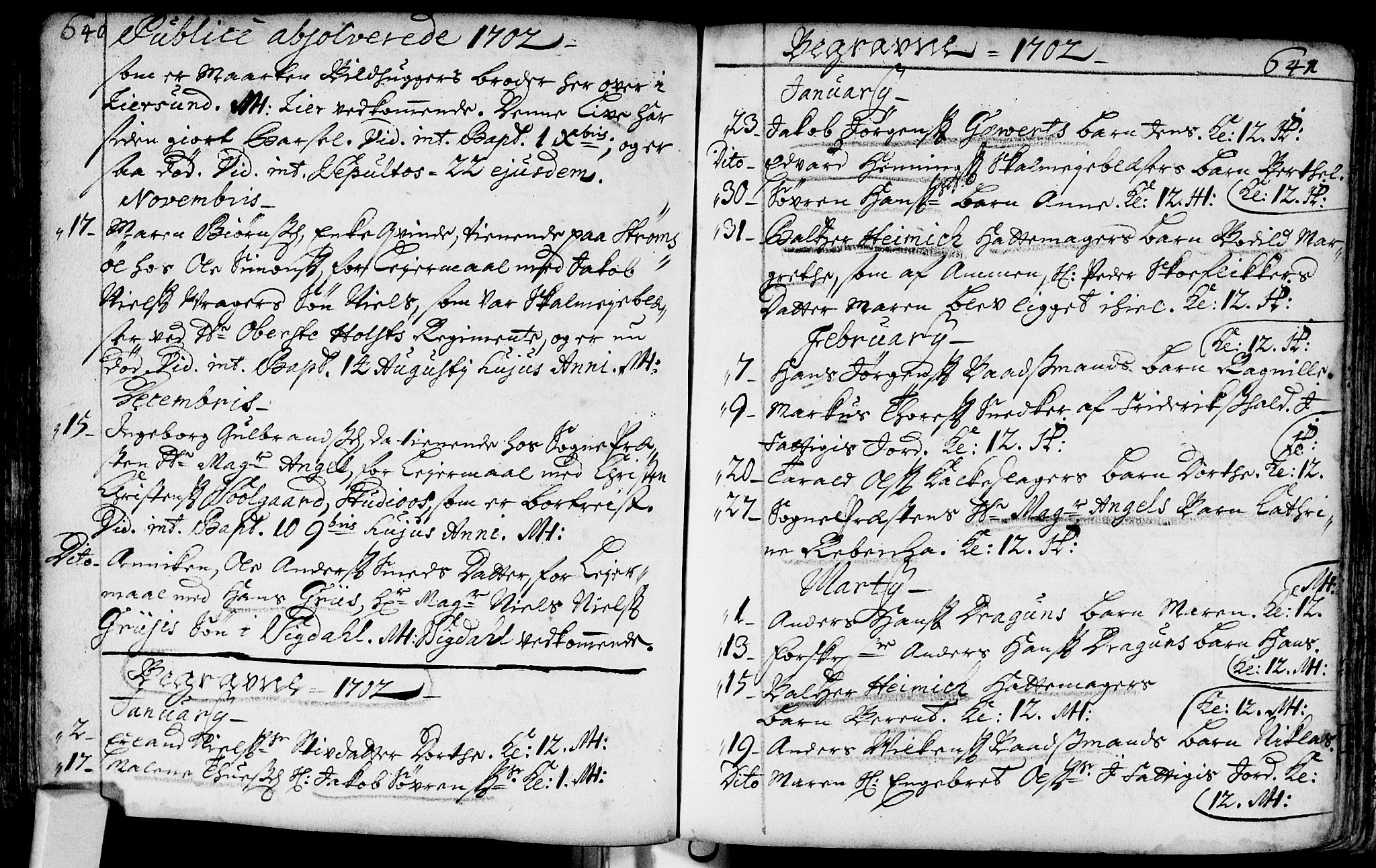 Bragernes kirkebøker, SAKO/A-6/F/Fa/L0002: Parish register (official) no. I 2, 1680-1705, p. 640-641