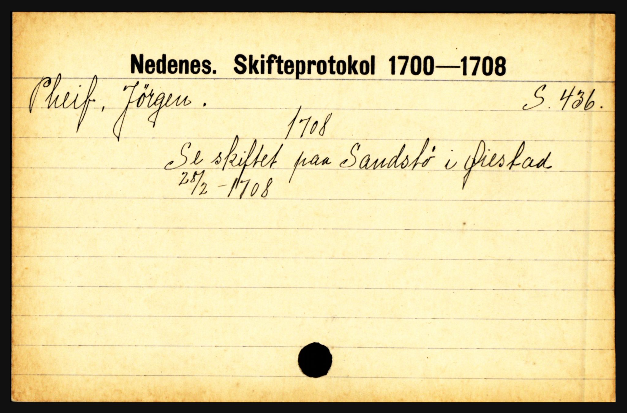 Nedenes sorenskriveri før 1824, AV/SAK-1221-0007/H, p. 23011