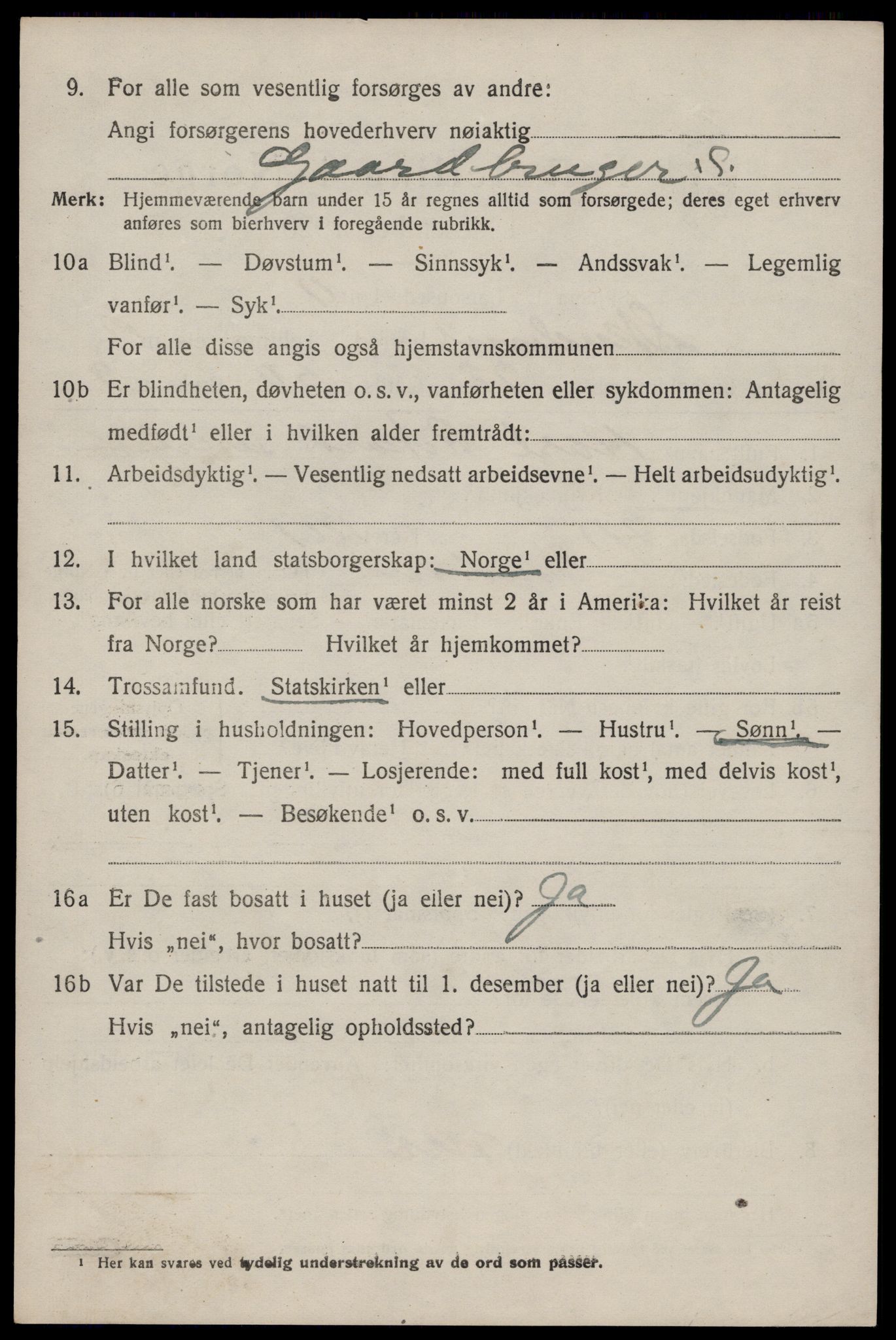 SAST, 1920 census for Skudenes, 1920, p. 2439