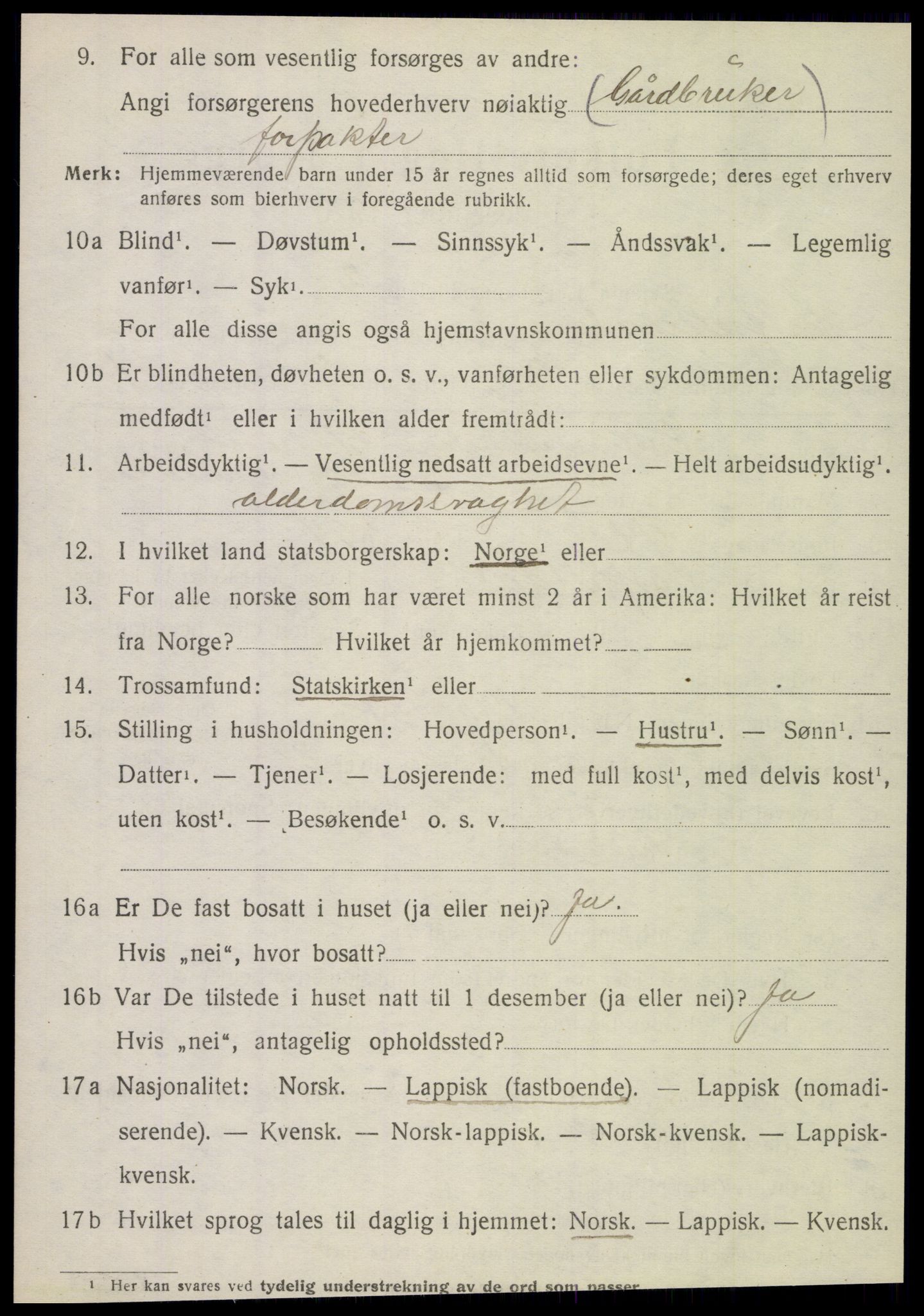 SAT, 1920 census for Hattfjelldal, 1920, p. 2719