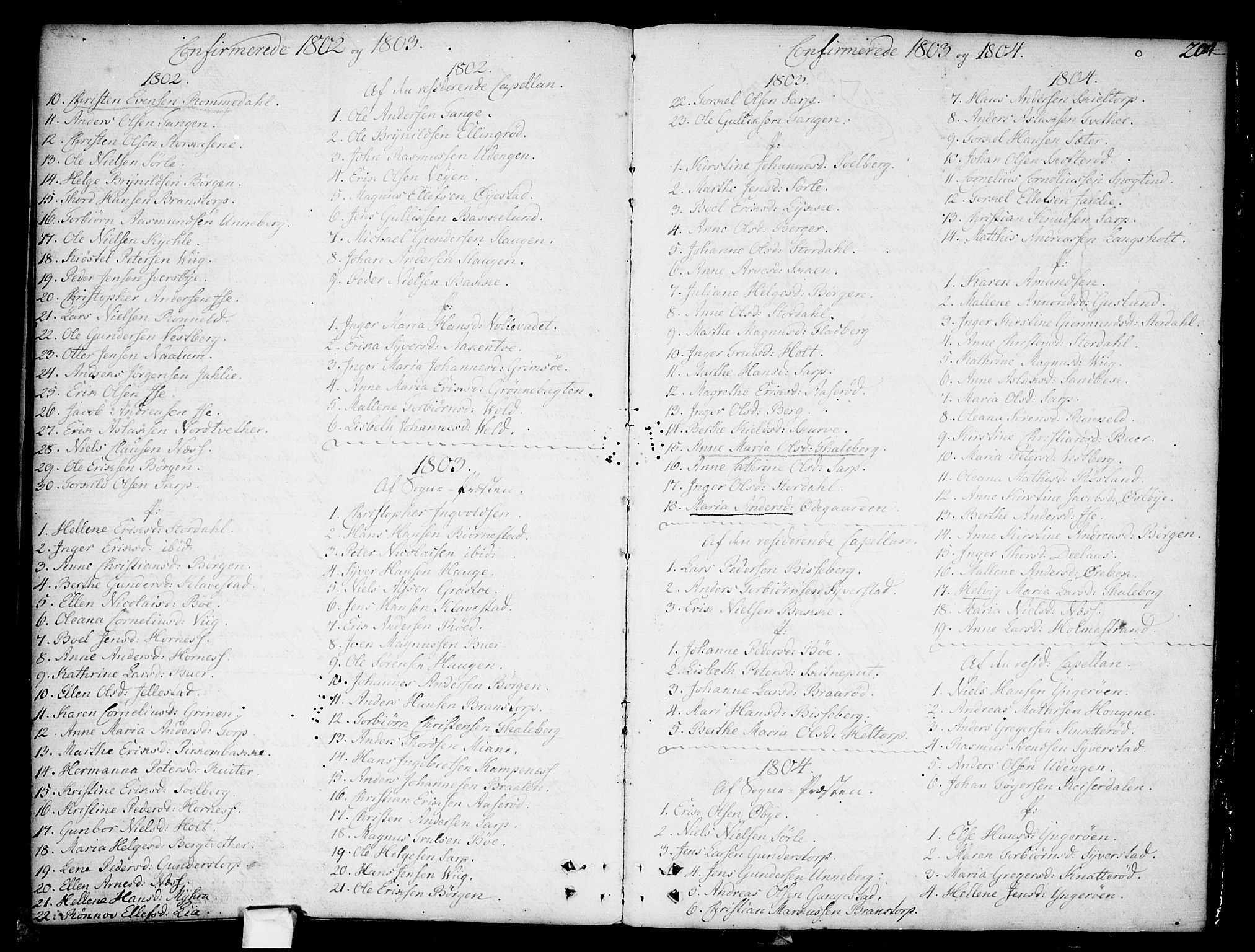 Skjeberg prestekontor Kirkebøker, SAO/A-10923/F/Fa/L0003: Parish register (official) no. I 3, 1792-1814, p. 204