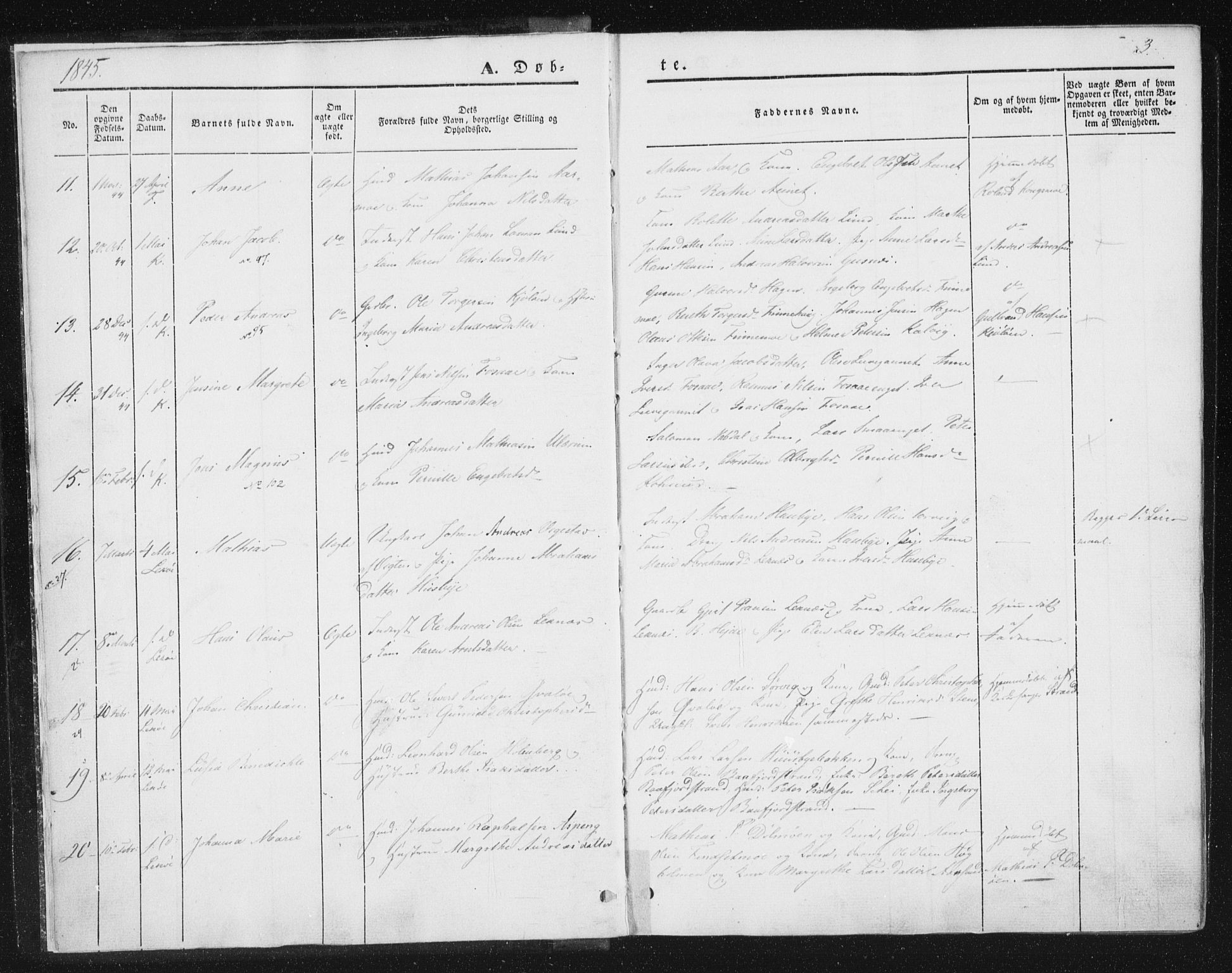 Ministerialprotokoller, klokkerbøker og fødselsregistre - Nord-Trøndelag, SAT/A-1458/780/L0640: Parish register (official) no. 780A05, 1845-1856, p. 3