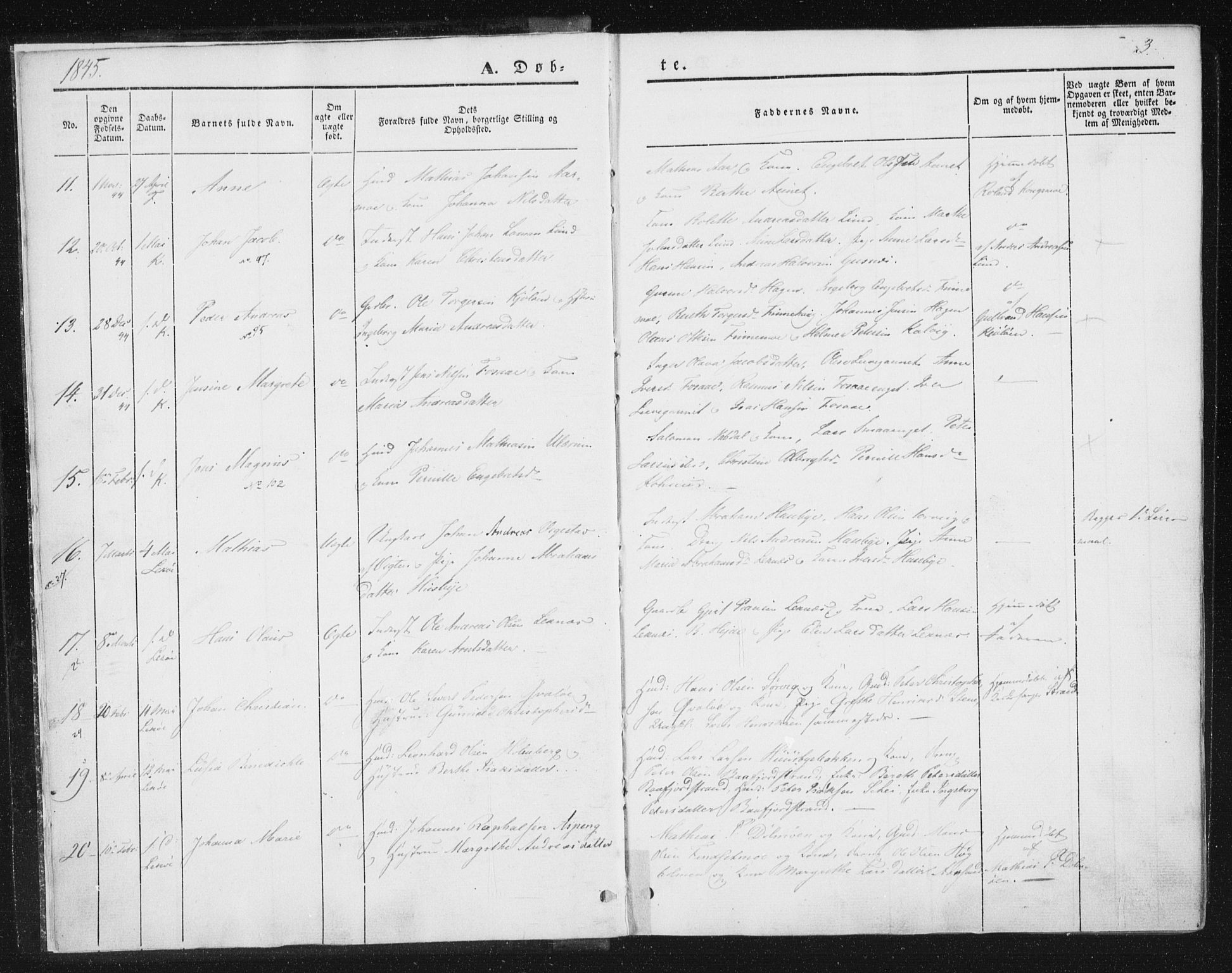 Ministerialprotokoller, klokkerbøker og fødselsregistre - Nord-Trøndelag, AV/SAT-A-1458/780/L0640: Parish register (official) no. 780A05, 1845-1856, p. 3