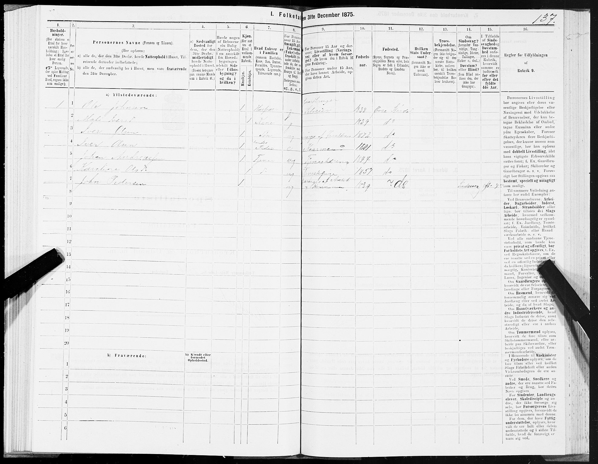 SAT, 1875 census for 1711P Øvre Stjørdal, 1875, p. 2137