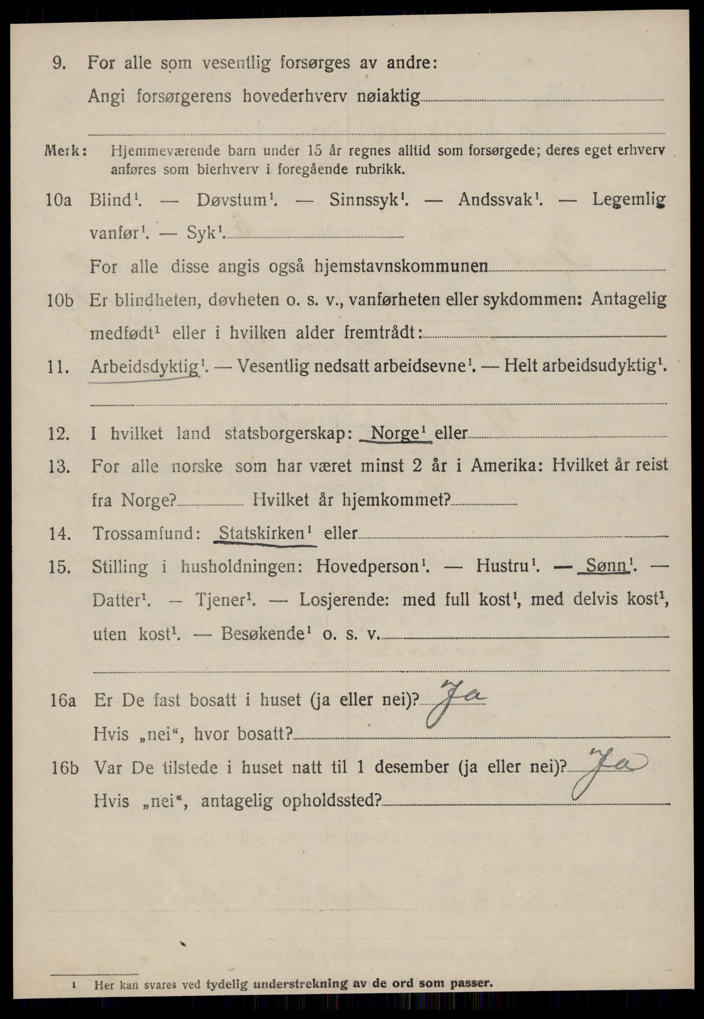 SAT, 1920 census for Tustna, 1920, p. 3830