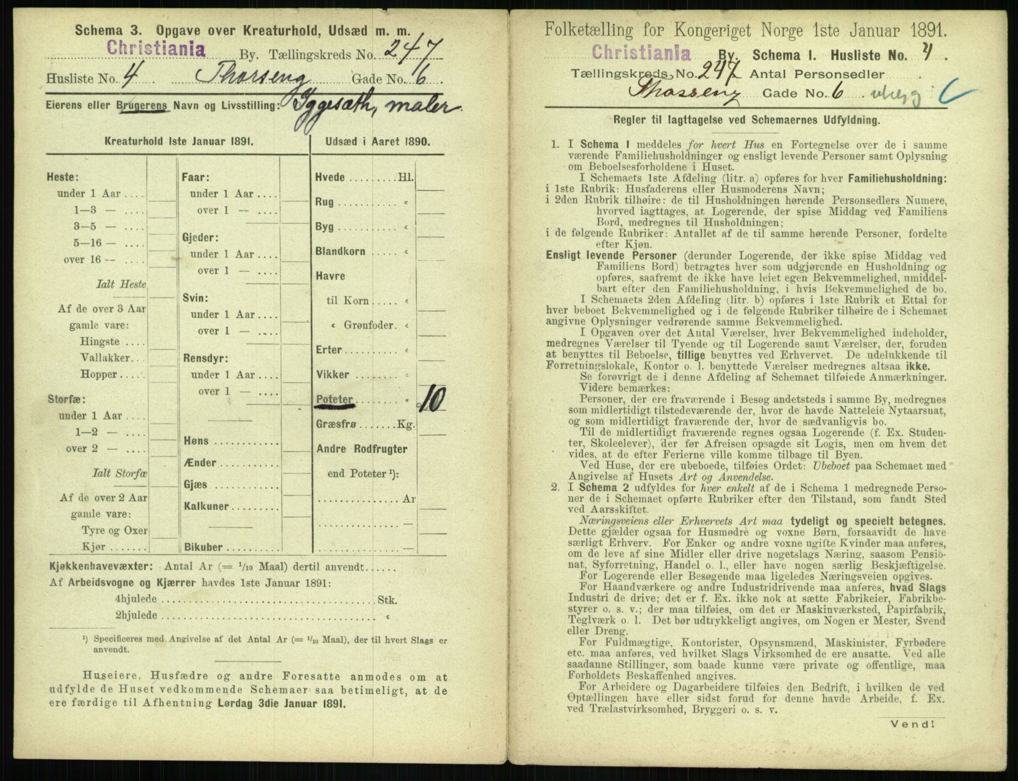 RA, 1891 census for 0301 Kristiania, 1891, p. 150403