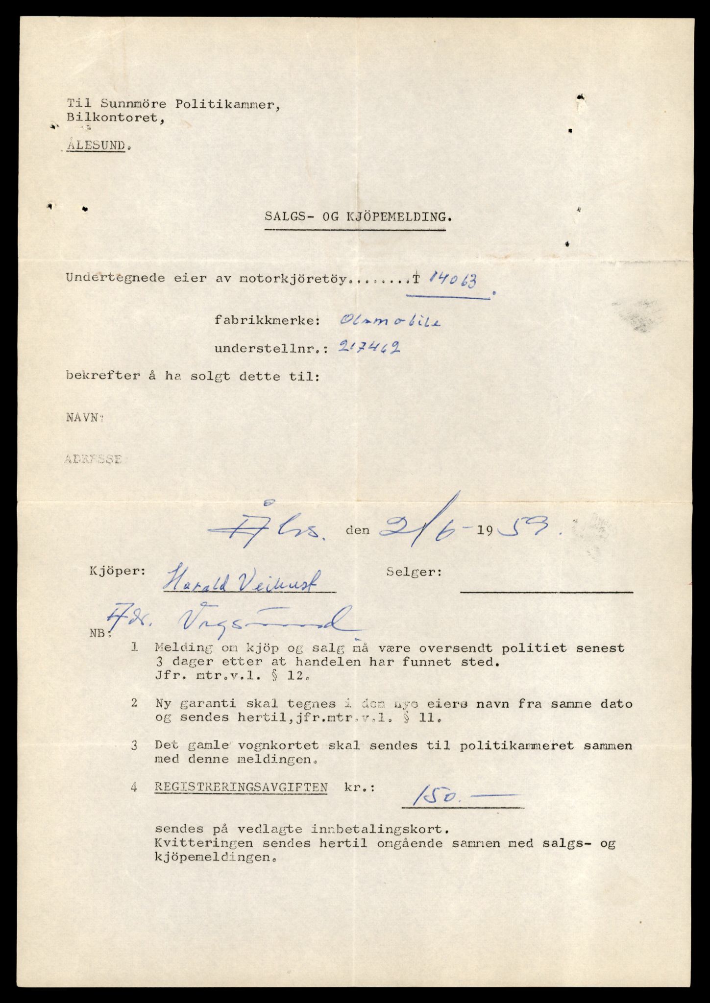 Møre og Romsdal vegkontor - Ålesund trafikkstasjon, AV/SAT-A-4099/F/Fe/L0042: Registreringskort for kjøretøy T 13906 - T 14079, 1927-1998, p. 2774