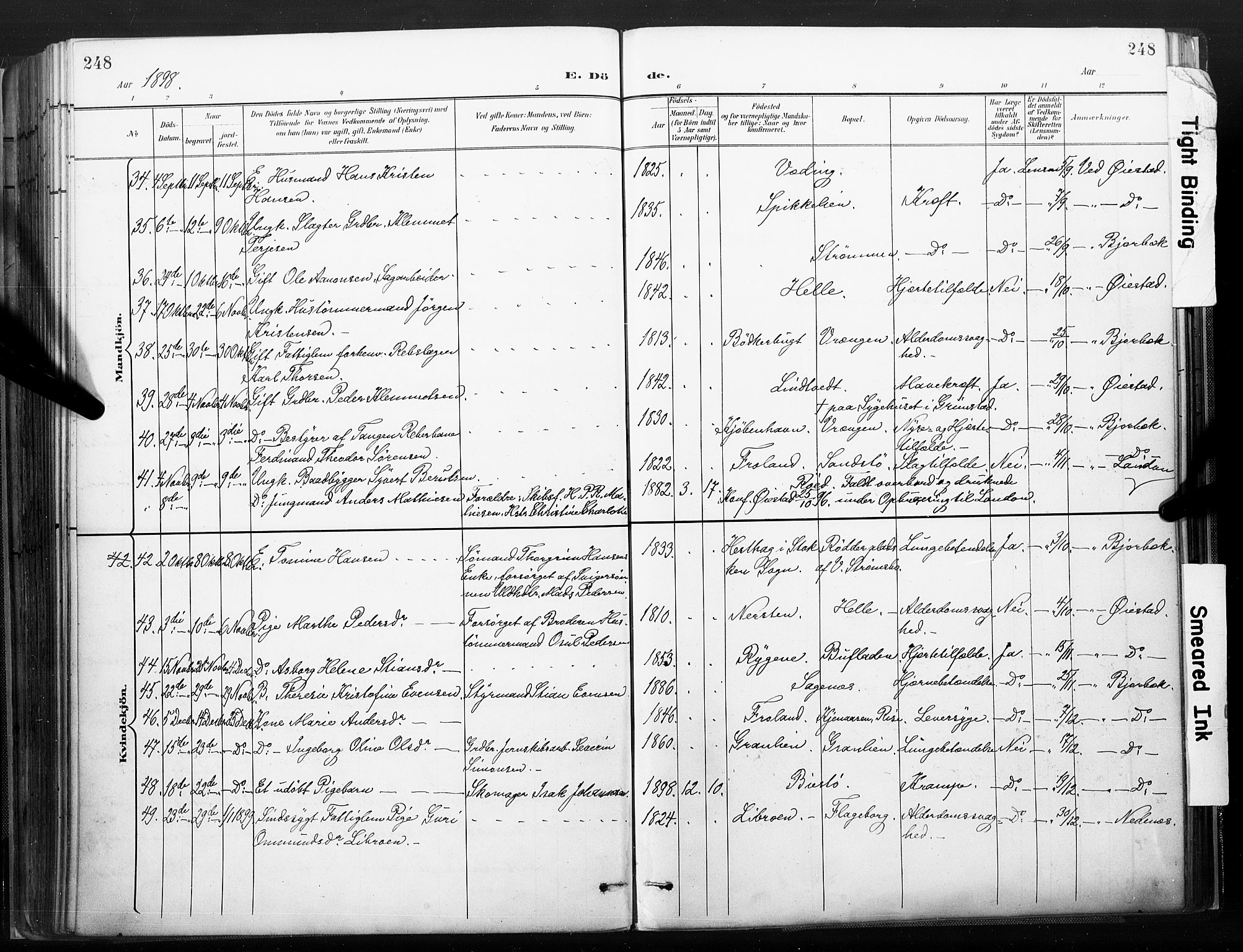 Øyestad sokneprestkontor, AV/SAK-1111-0049/F/Fa/L0018: Parish register (official) no. A 18, 1897-1907, p. 248