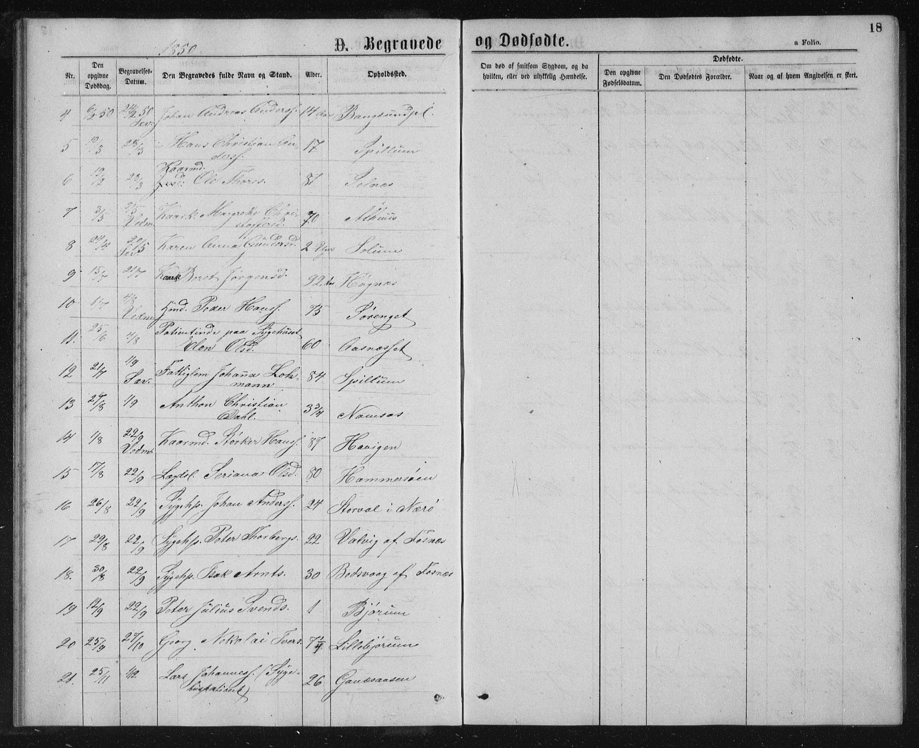 Ministerialprotokoller, klokkerbøker og fødselsregistre - Nord-Trøndelag, SAT/A-1458/768/L0569: Parish register (official) no. 768A04, 1836-1865, p. 18