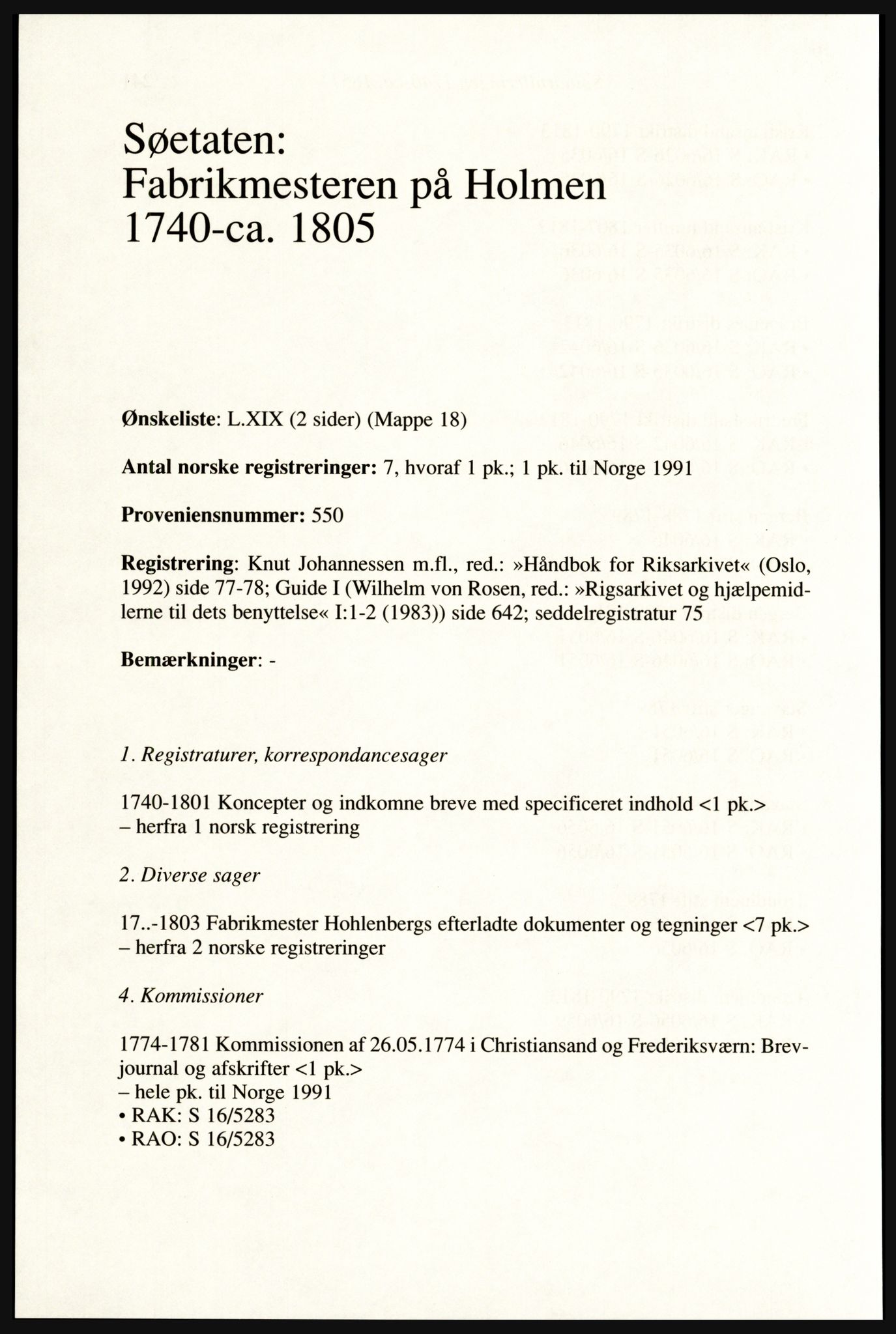 Publikasjoner utgitt av Arkivverket, PUBL/PUBL-001/A/0002: Erik Gøbel: NOREG, Tværregistratur over norgesrelevant materiale i Rigsarkivet i København (2000), 2000, p. 244