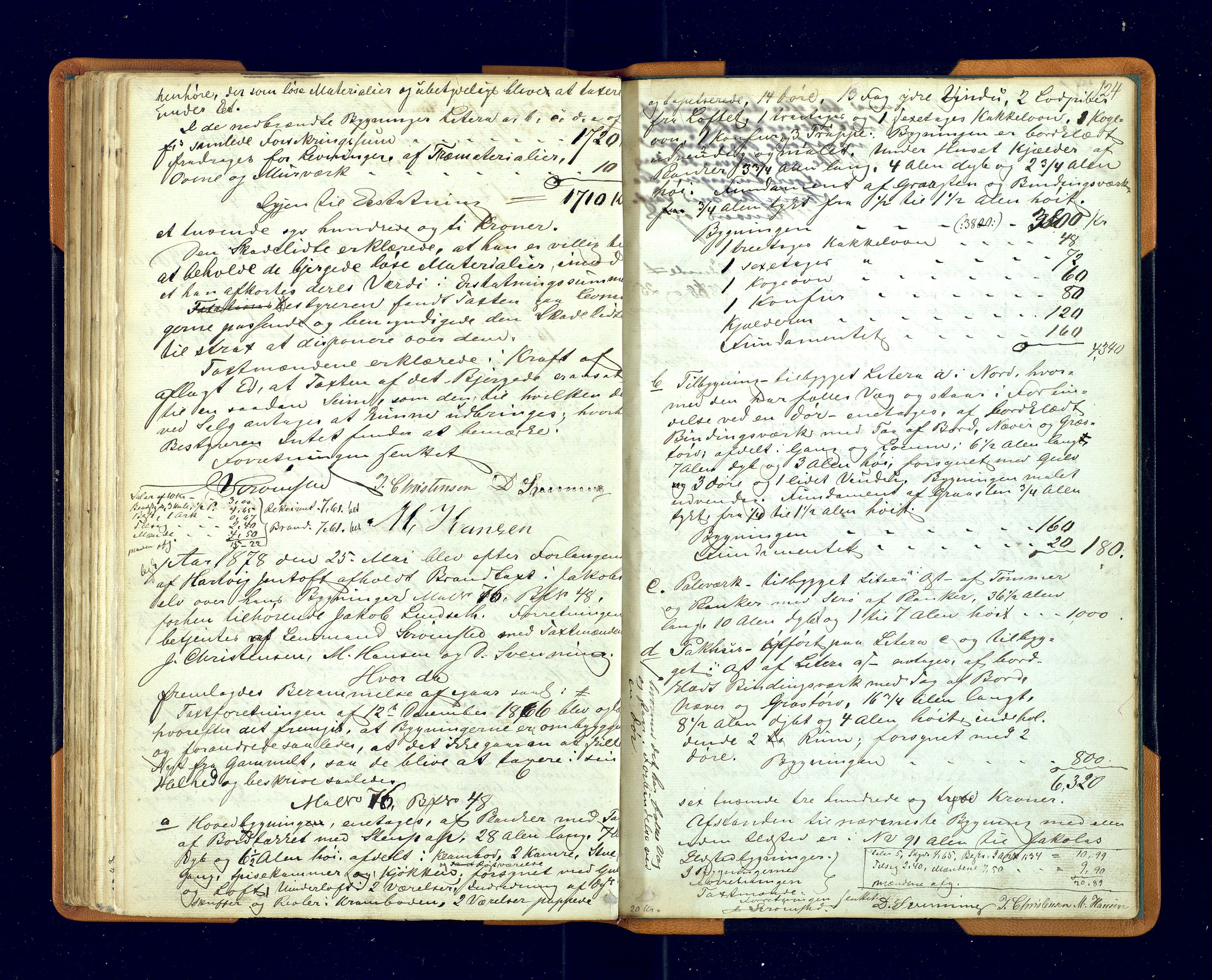 Nord-Varanger (Vadsø) lensmannskontor, AV/SATØ-S-1166/1/Fp/Fpb/L0195: Branntakstprotokoller, 1846-1879, p. 123b-124a