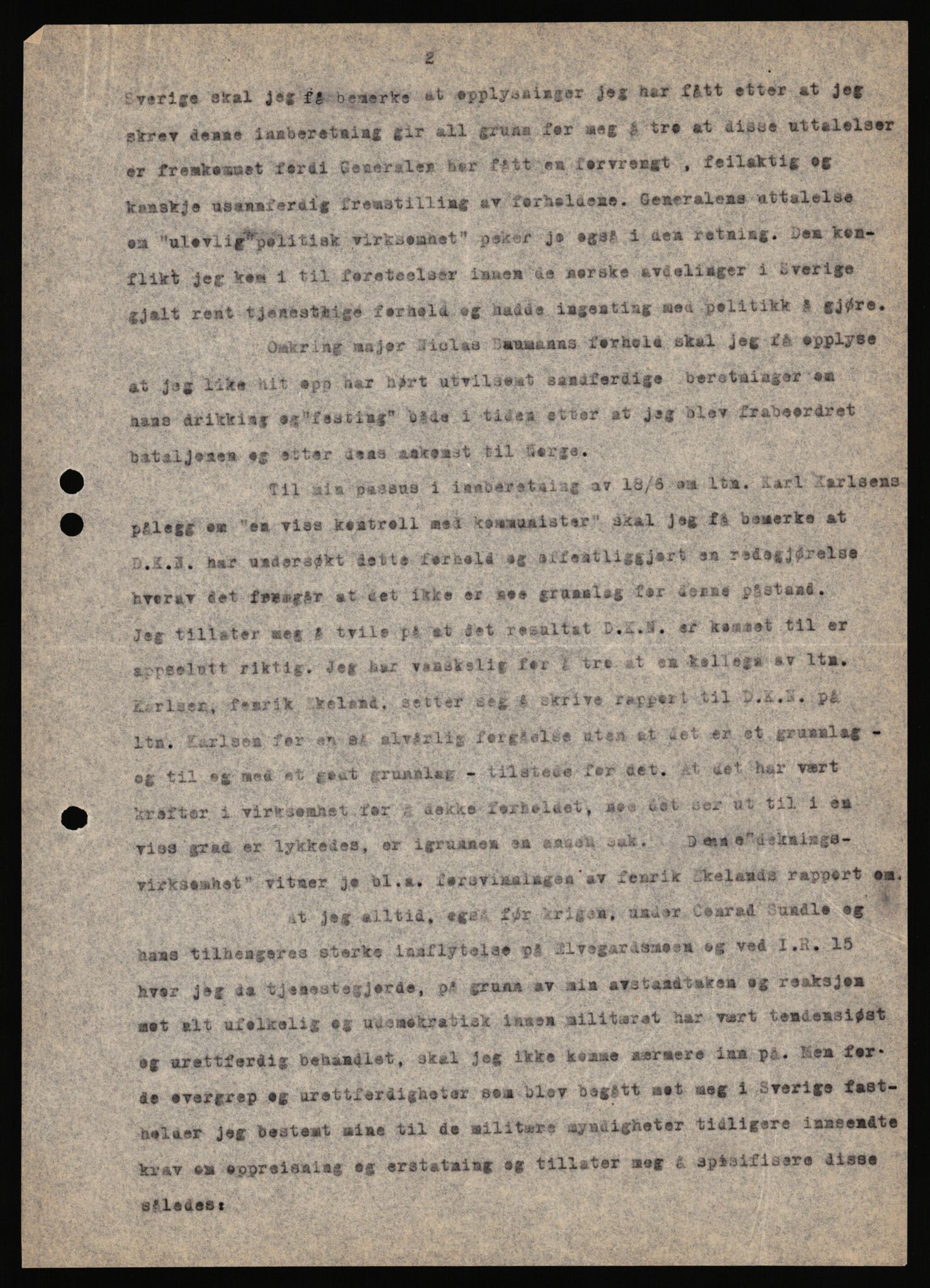 Undersøkelseskommisjonen av 1945, AV/RA-S-1566/D/Db/L0021: Ramberg - Regjeringen under krigen, 1940-1946, p. 16