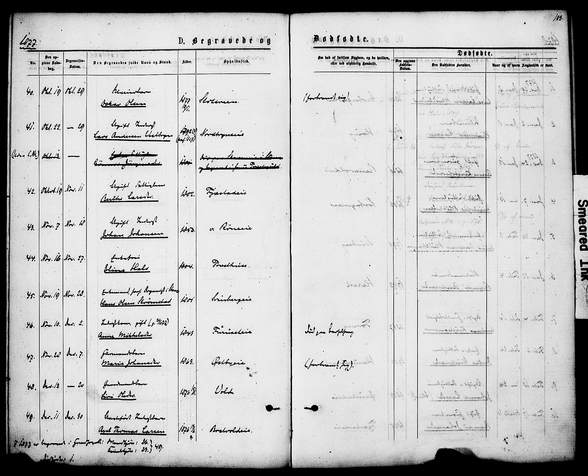 Romedal prestekontor, AV/SAH-PREST-004/K/L0007: Parish register (official) no. 7, 1875-1879, p. 103