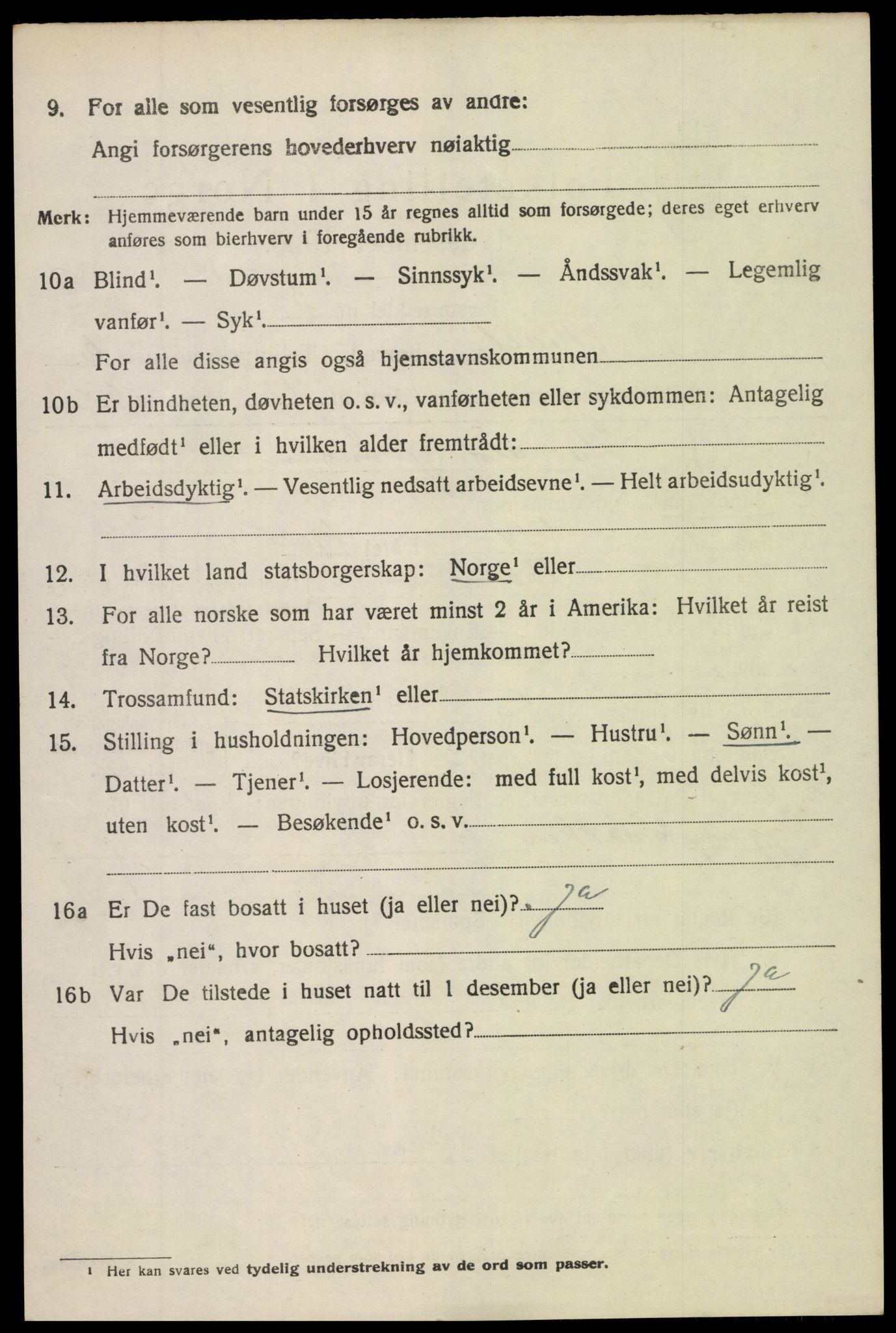 SAK, 1920 census for Holt, 1920, p. 4307