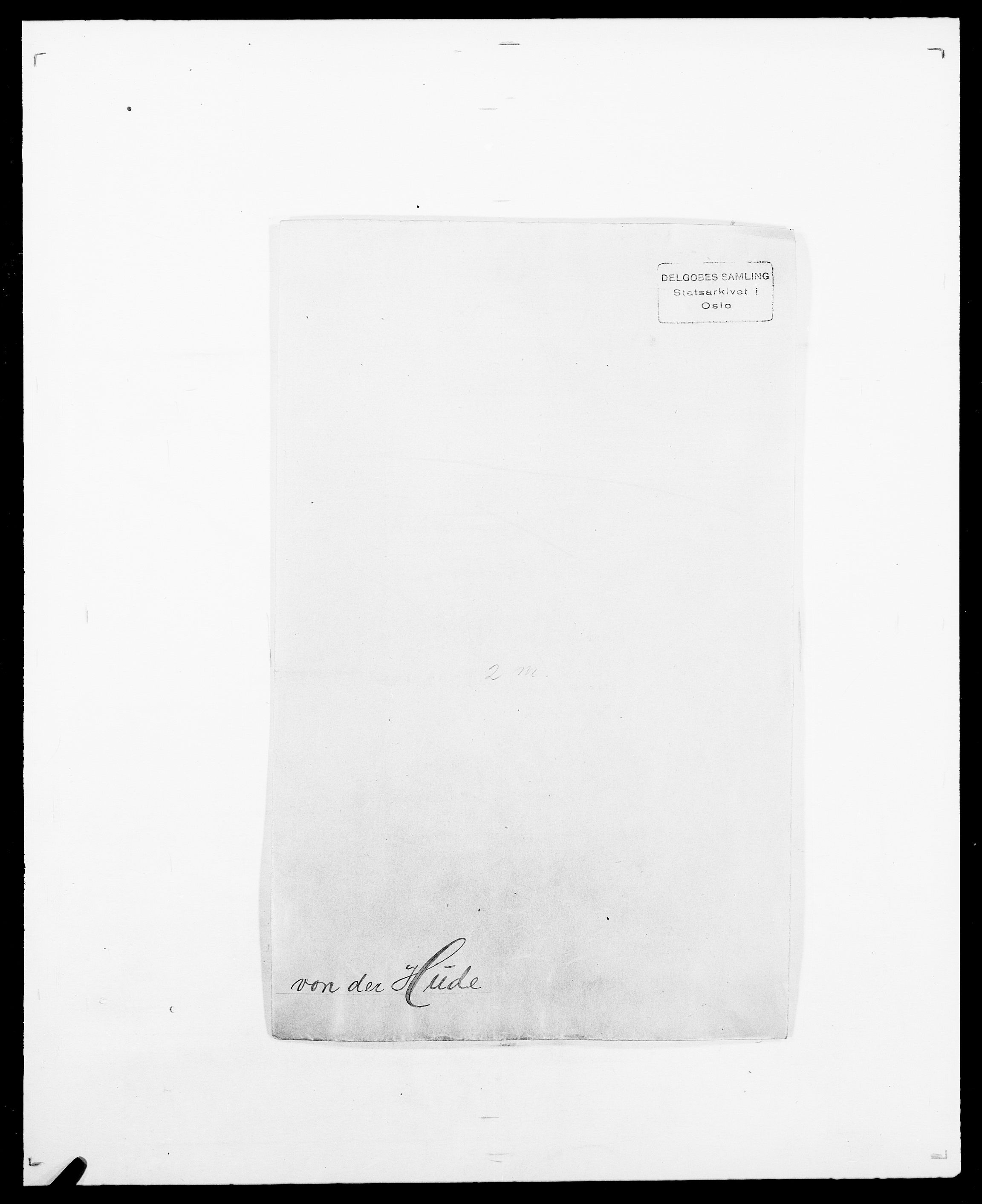 Delgobe, Charles Antoine - samling, SAO/PAO-0038/D/Da/L0019: van der Hude - Joys, p. 1