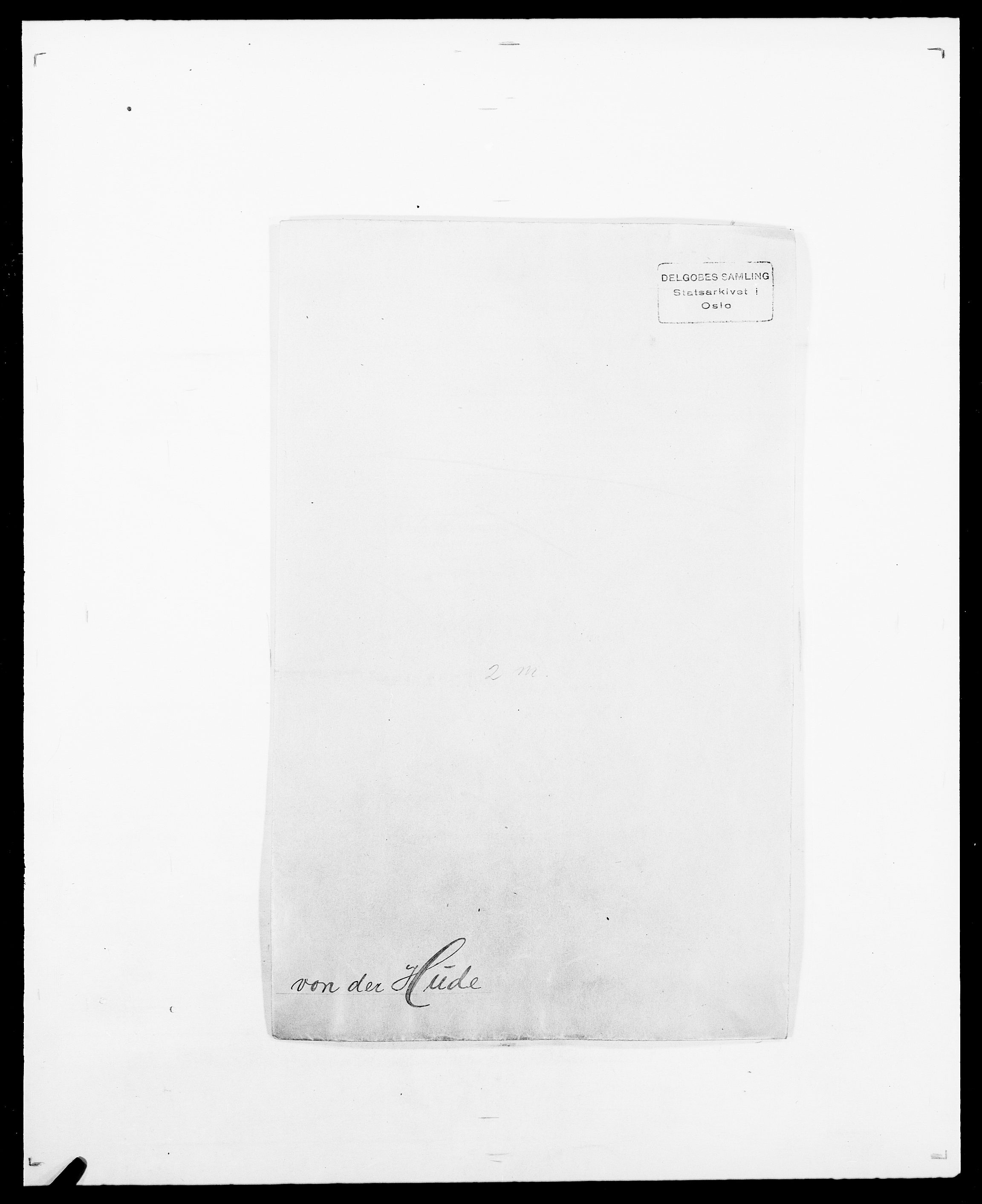 Delgobe, Charles Antoine - samling, AV/SAO-PAO-0038/D/Da/L0019: van der Hude - Joys, p. 1