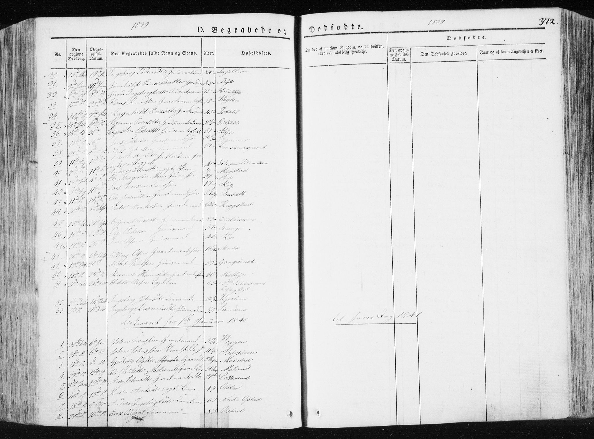 Ministerialprotokoller, klokkerbøker og fødselsregistre - Sør-Trøndelag, SAT/A-1456/665/L0771: Parish register (official) no. 665A06, 1830-1856, p. 372