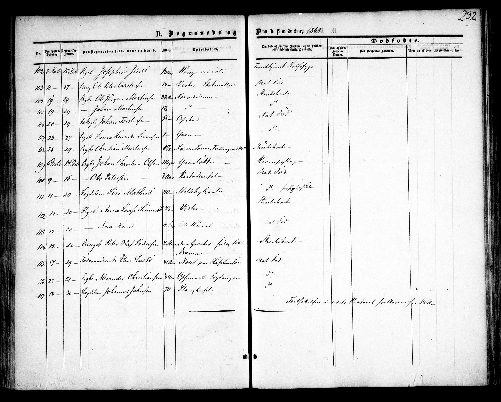 Tune prestekontor Kirkebøker, AV/SAO-A-2007/F/Fa/L0013: Parish register (official) no. 13, 1859-1863, p. 232