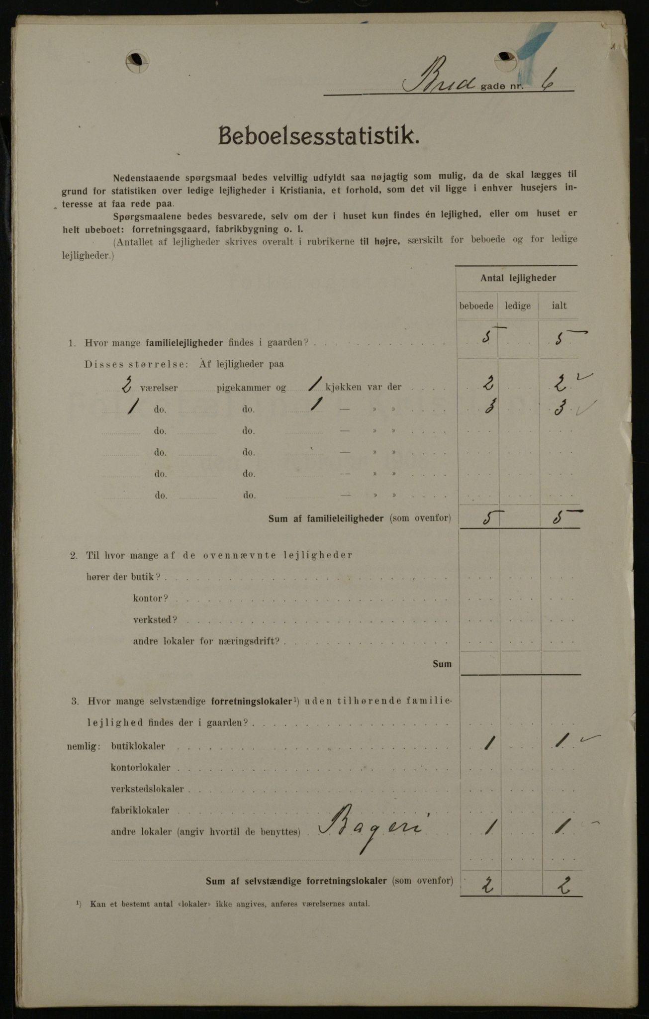 OBA, Municipal Census 1908 for Kristiania, 1908, p. 7932