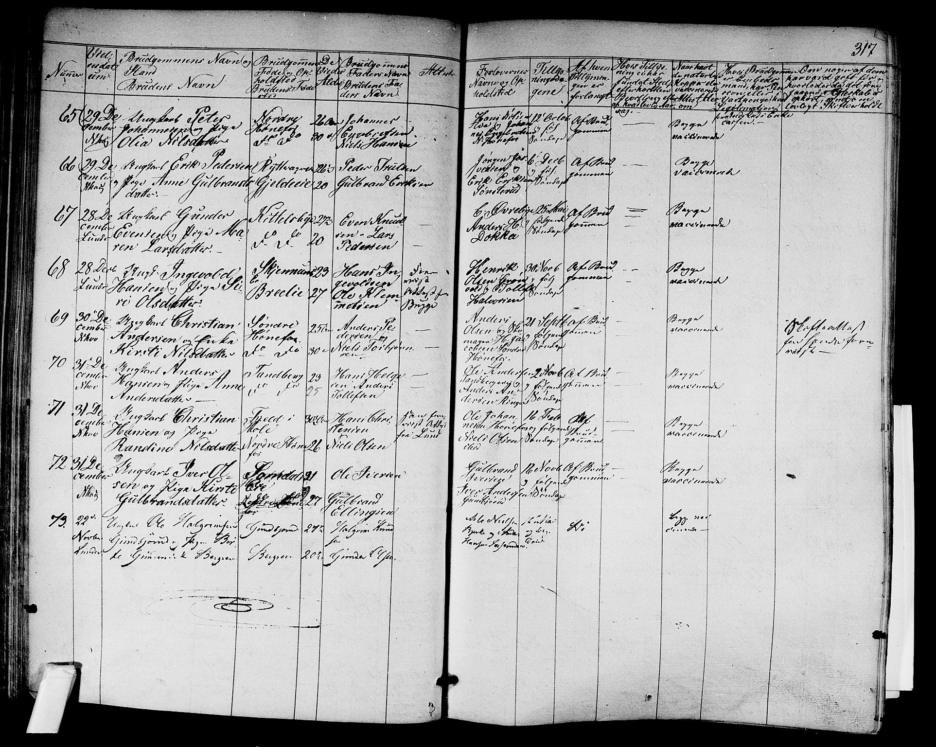 Norderhov kirkebøker, AV/SAKO-A-237/F/Fa/L0011: Parish register (official) no. 11, 1847-1856, p. 317