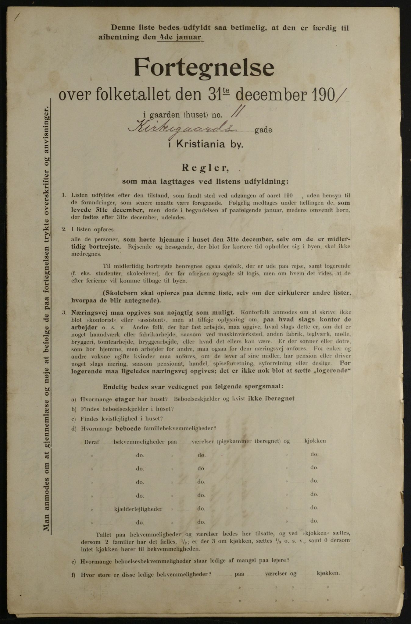 OBA, Municipal Census 1901 for Kristiania, 1901, p. 7909