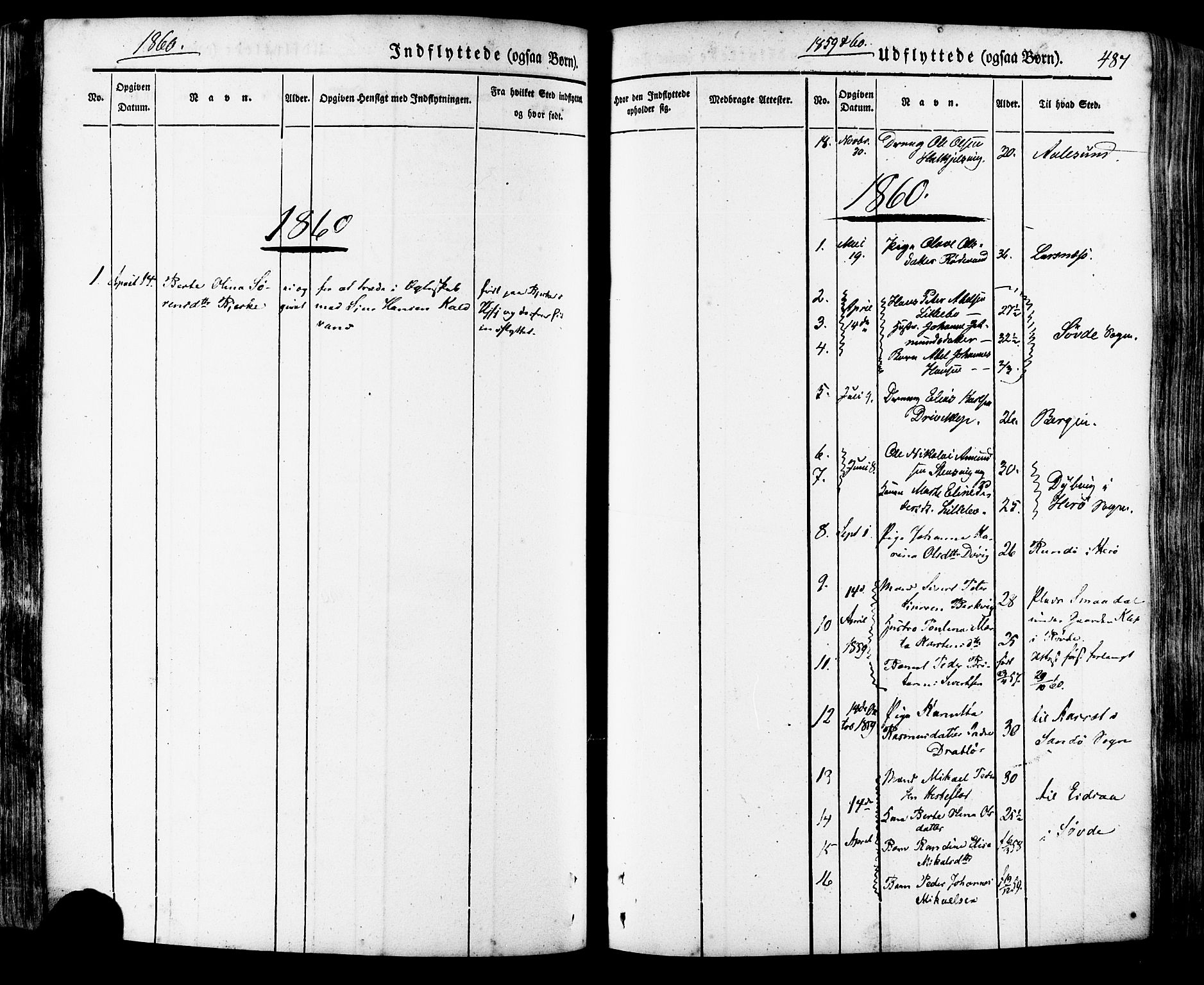 Ministerialprotokoller, klokkerbøker og fødselsregistre - Møre og Romsdal, SAT/A-1454/511/L0140: Parish register (official) no. 511A07, 1851-1878, p. 487