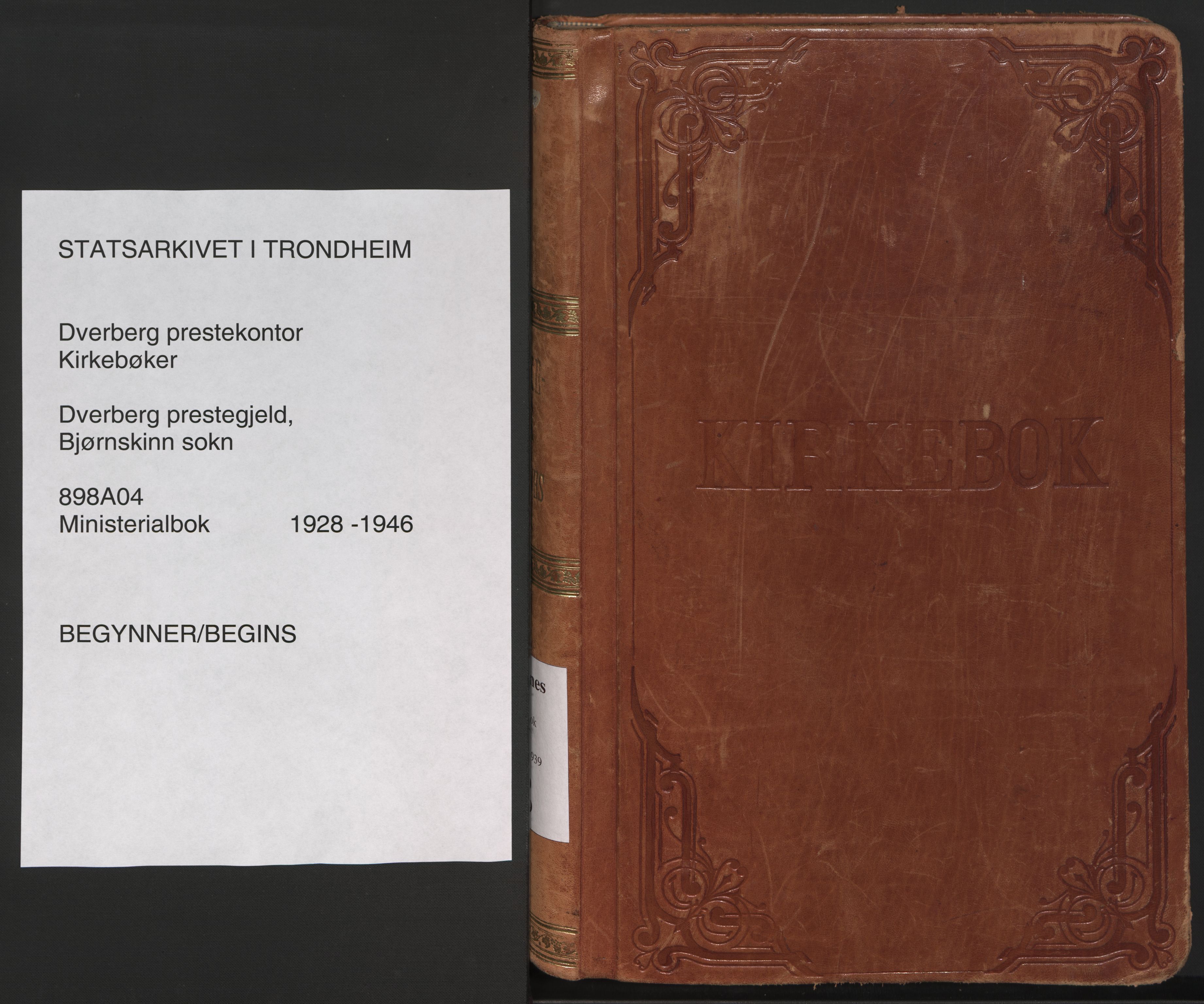 Ministerialprotokoller, klokkerbøker og fødselsregistre - Nordland, SAT/A-1459/898/L1424: Parish register (official) no. 898A04, 1928-1946