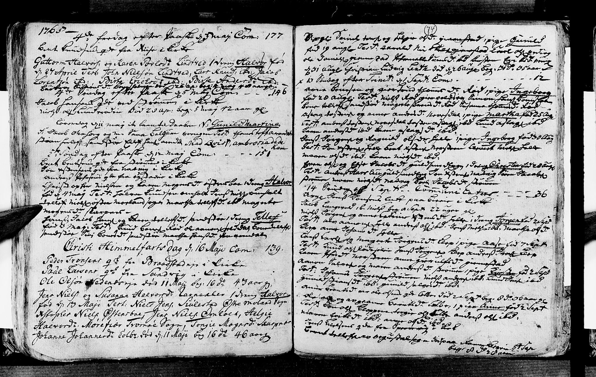 Øyestad sokneprestkontor, AV/SAK-1111-0049/F/Fa/L0006: Parish register (official) no. A 6, 1758-1776, p. 74