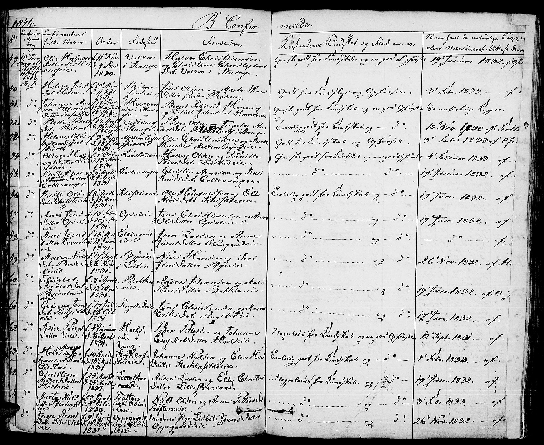 Romedal prestekontor, AV/SAH-PREST-004/K/L0003: Parish register (official) no. 3, 1829-1846, p. 189