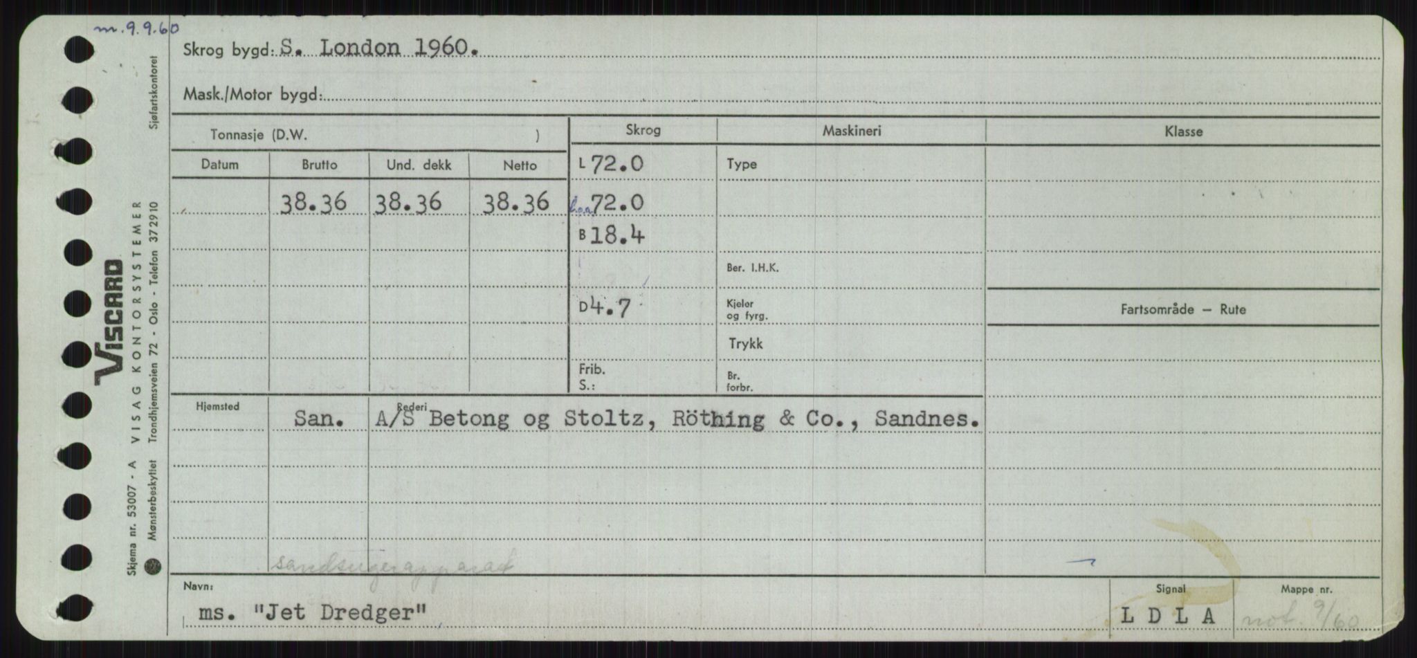 Sjøfartsdirektoratet med forløpere, Skipsmålingen, RA/S-1627/H/Ha/L0003/0001: Fartøy, Hilm-Mar / Fartøy, Hilm-Kol, p. 485