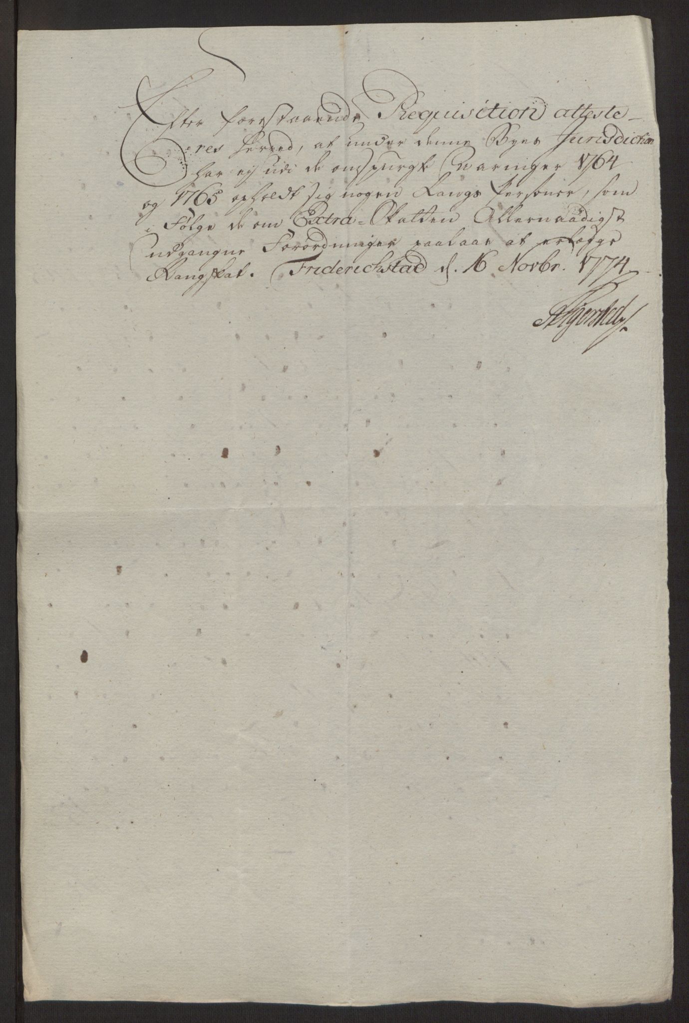 Rentekammeret inntil 1814, Reviderte regnskaper, Byregnskaper, RA/EA-4066/R/Rb/L0029/0001: [B3] Kontribusjonsregnskap / Ekstraskatt, 1762-1772, p. 197