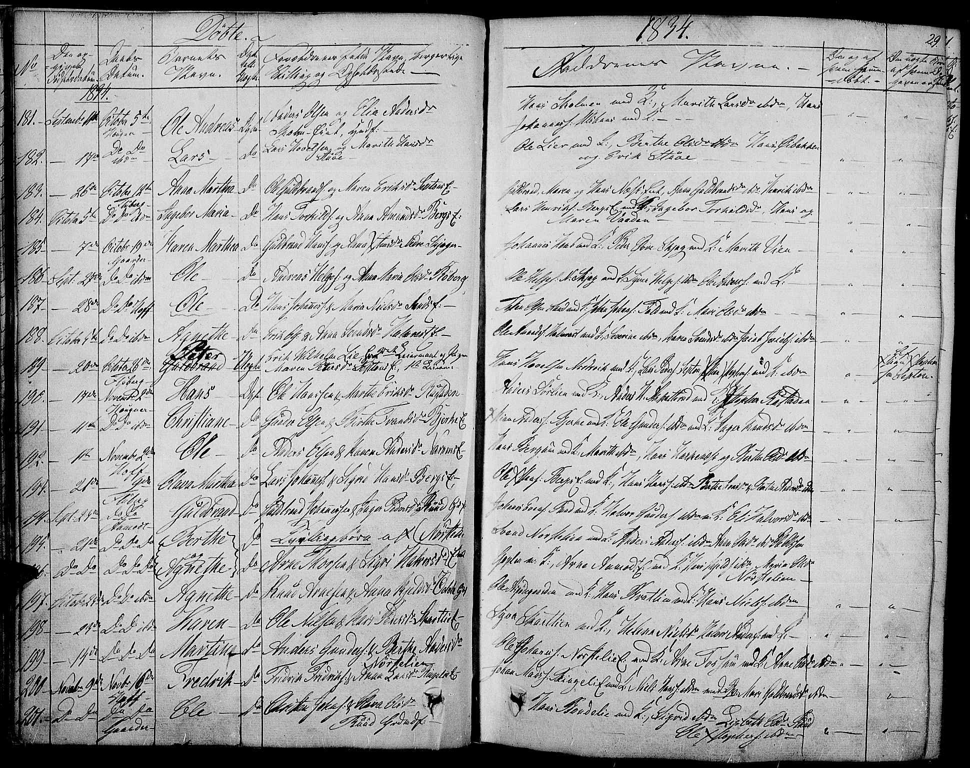 Land prestekontor, SAH/PREST-120/H/Ha/Haa/L0008: Parish register (official) no. 8, 1830-1846, p. 29