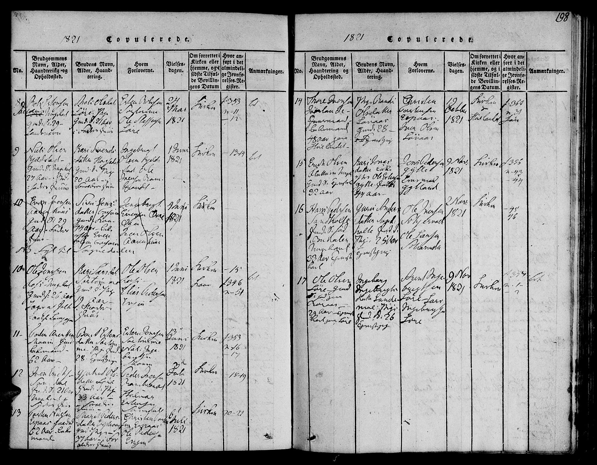 Ministerialprotokoller, klokkerbøker og fødselsregistre - Sør-Trøndelag, SAT/A-1456/692/L1102: Parish register (official) no. 692A02, 1816-1842, p. 198