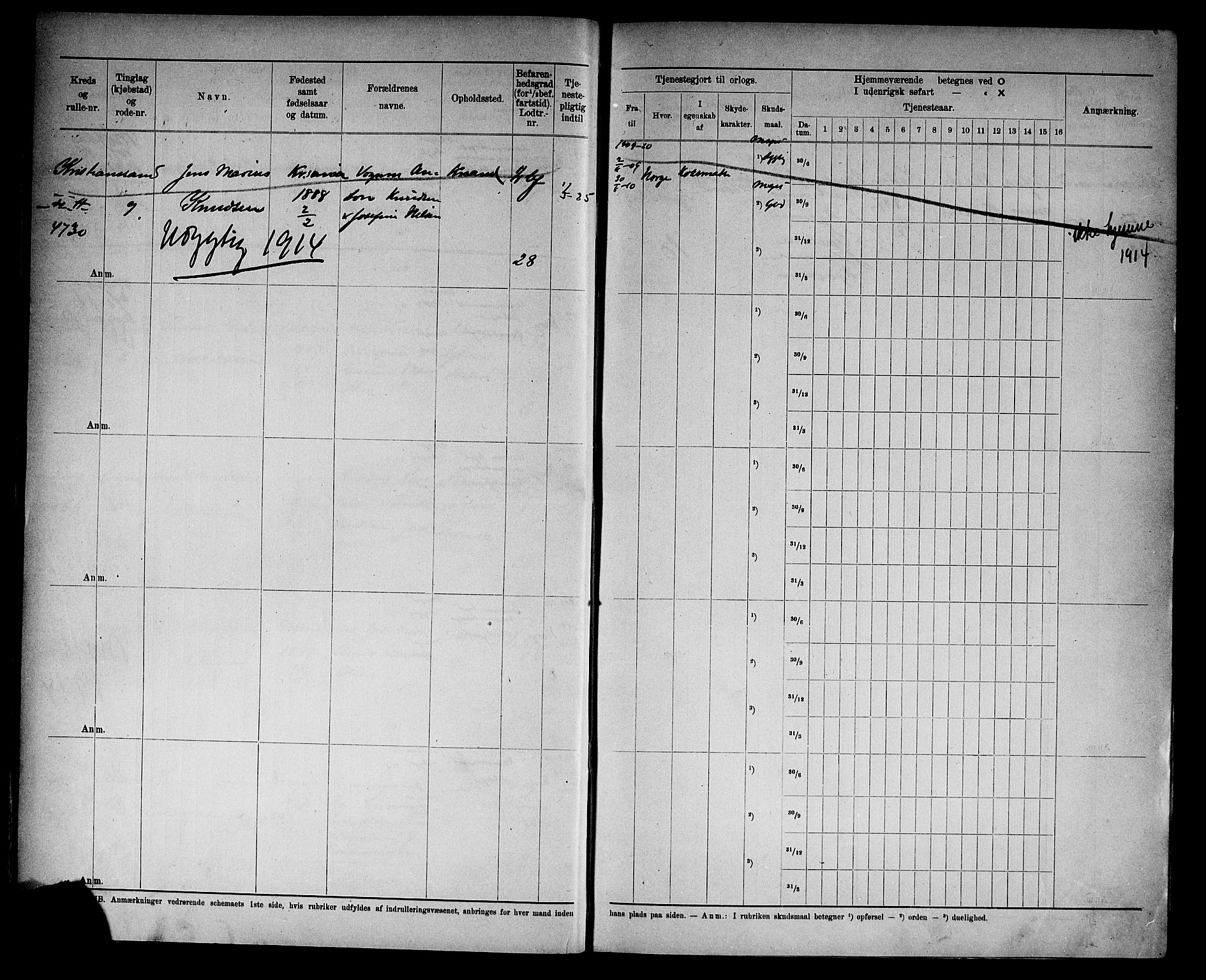 Kristiansand mønstringskrets, AV/SAK-2031-0015/F/Fd/L0011: Rulle sjøvernepliktige, C-11, 1909, p. 29