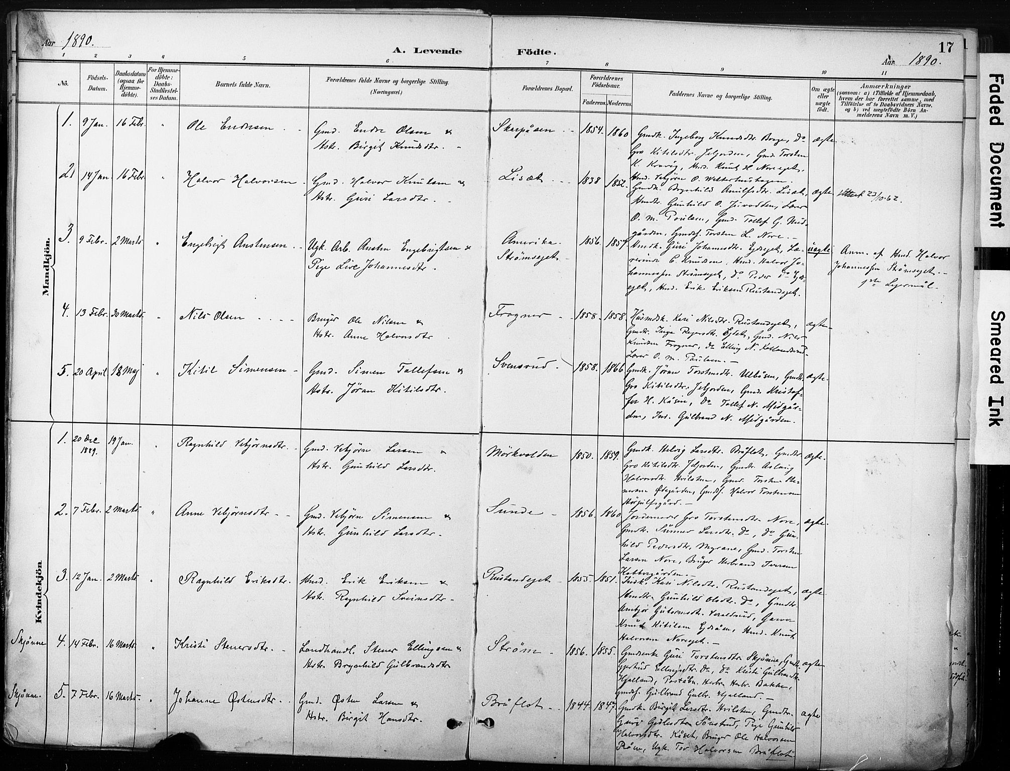 Nore kirkebøker, SAKO/A-238/F/Fb/L0002: Parish register (official) no. II 2, 1886-1906, p. 17