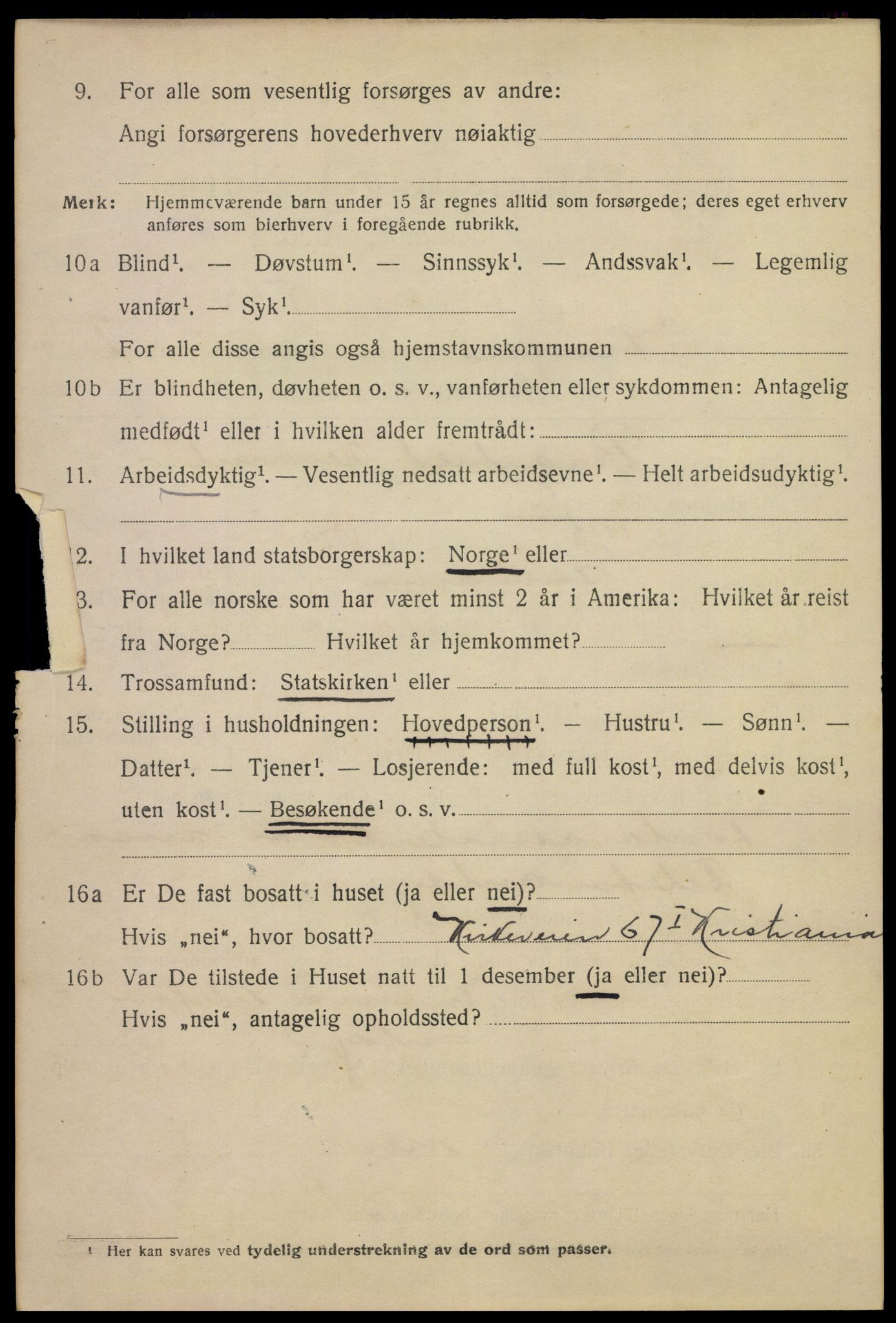 SAKO, 1920 census for Kragerø, 1920, p. 5424