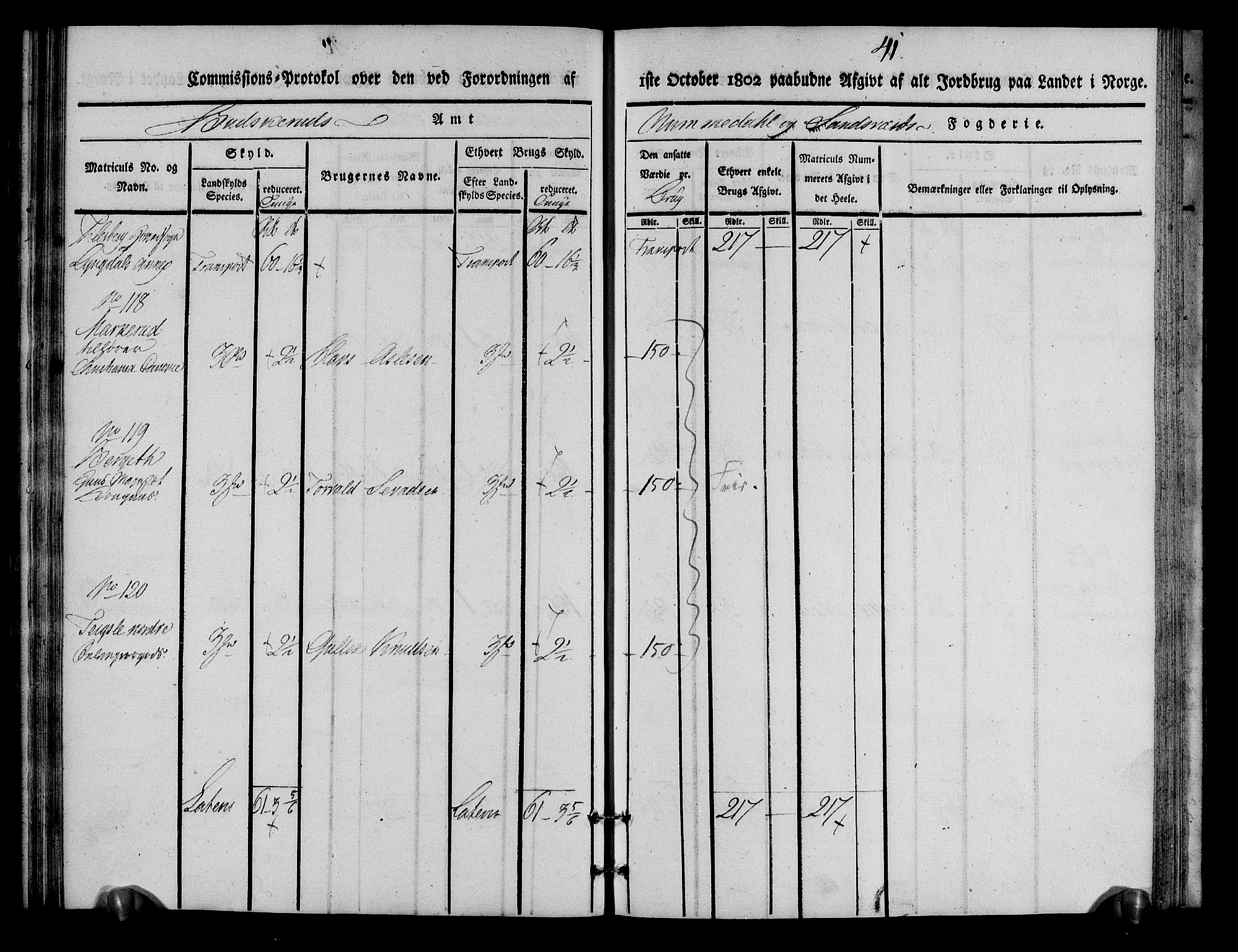 Rentekammeret inntil 1814, Realistisk ordnet avdeling, AV/RA-EA-4070/N/Ne/Nea/L0055: Numedal og Sandsvær fogderi. Kommisjonsprotokoll for Flesberg prestegjeld, 1803, p. 42