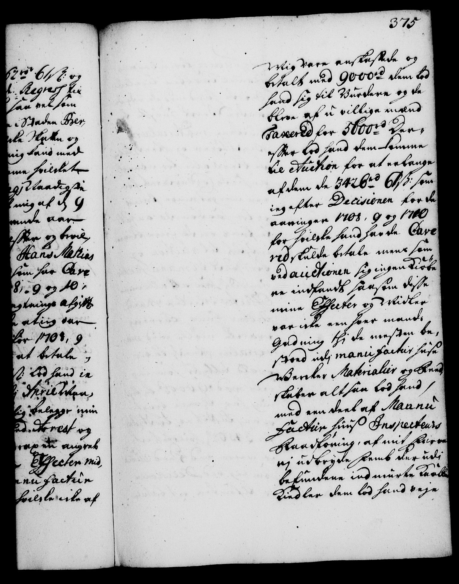 Rentekammeret, Kammerkanselliet, RA/EA-3111/G/Gg/Gga/L0002: Norsk ekspedisjonsprotokoll med register (merket RK 53.2), 1723-1727, p. 375