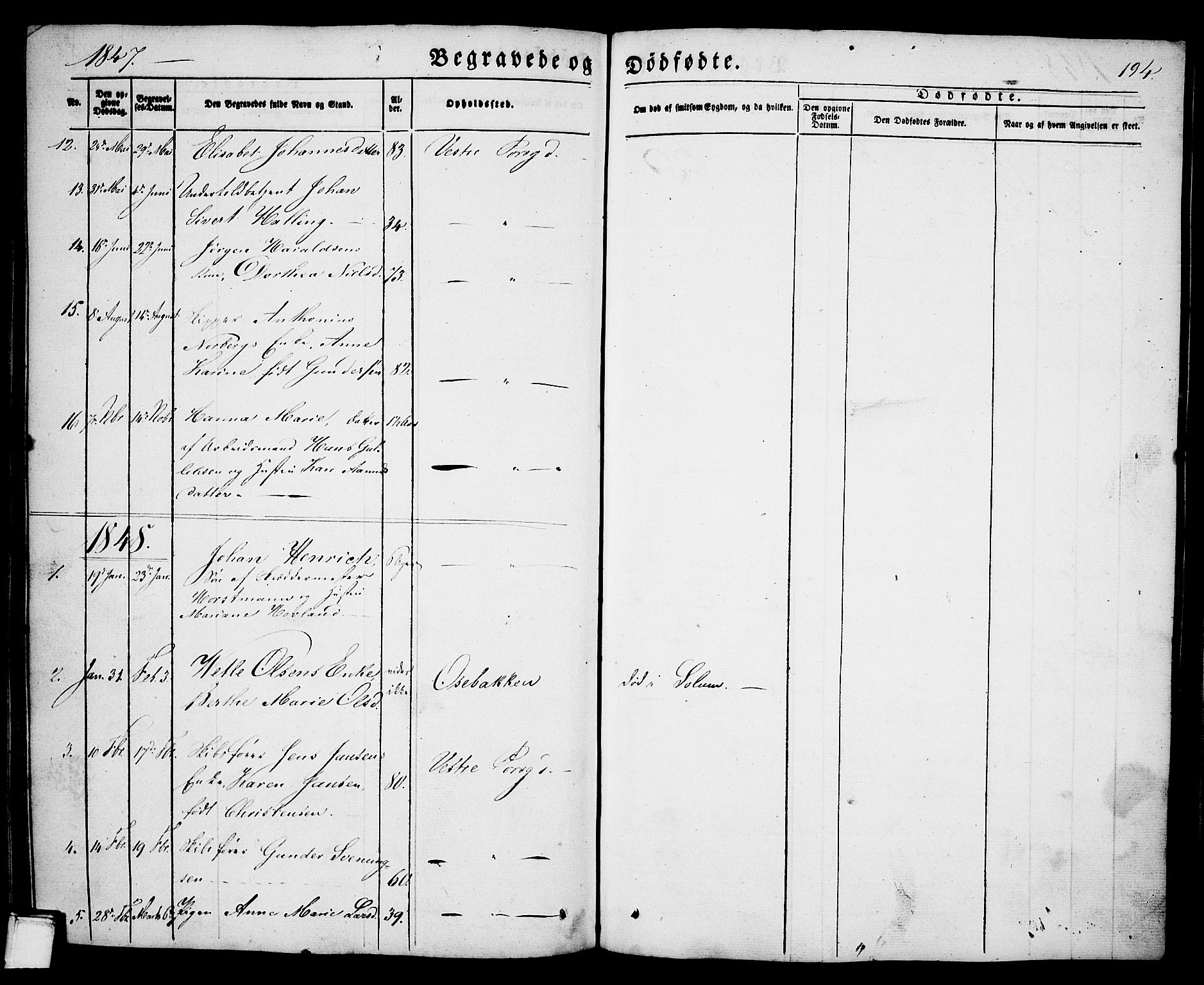 Porsgrunn kirkebøker , SAKO/A-104/G/Ga/L0002: Parish register (copy) no. I 2, 1847-1877, p. 194