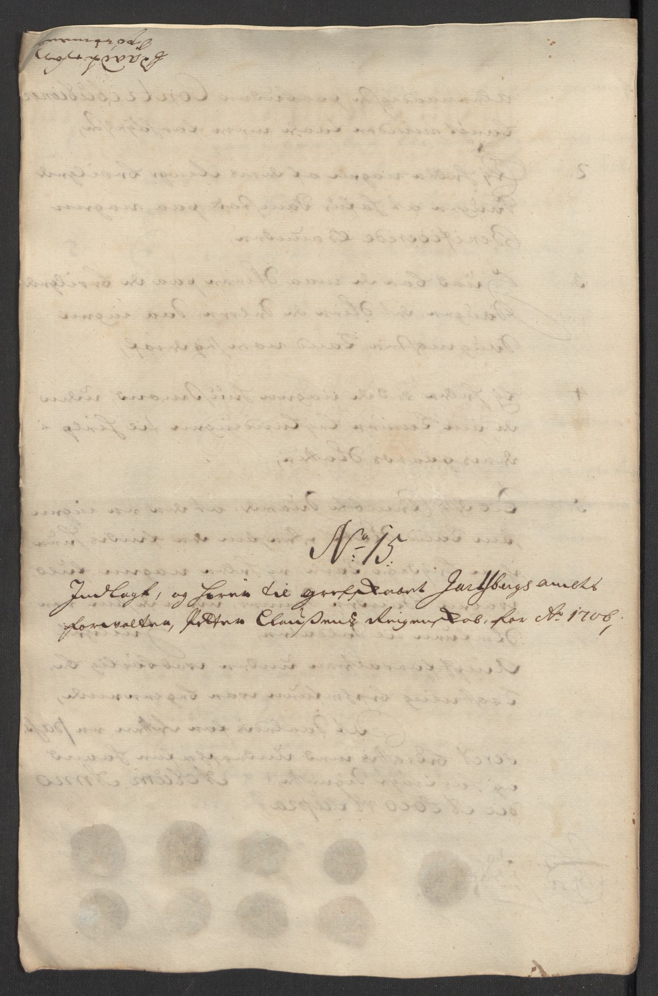 Rentekammeret inntil 1814, Reviderte regnskaper, Fogderegnskap, AV/RA-EA-4092/R32/L1872: Fogderegnskap Jarlsberg grevskap, 1706-1707, p. 158